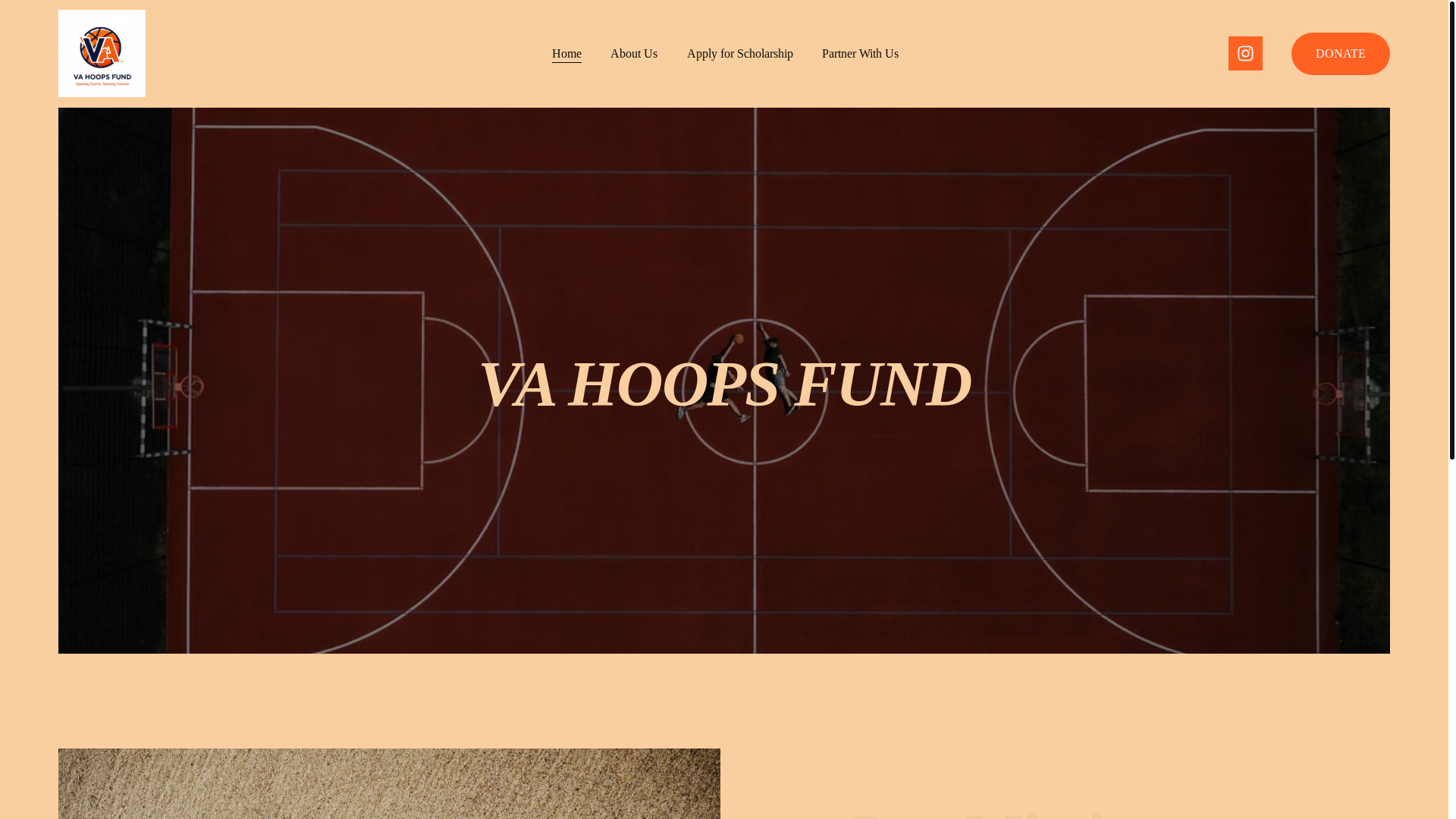website screenshot of https://vahoopsfund.org/