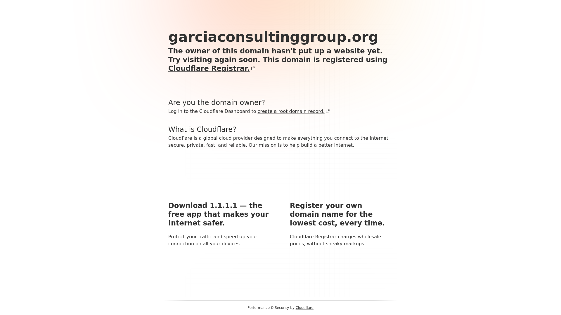 website screenshot of https://garciaconsultinggroup.org/
