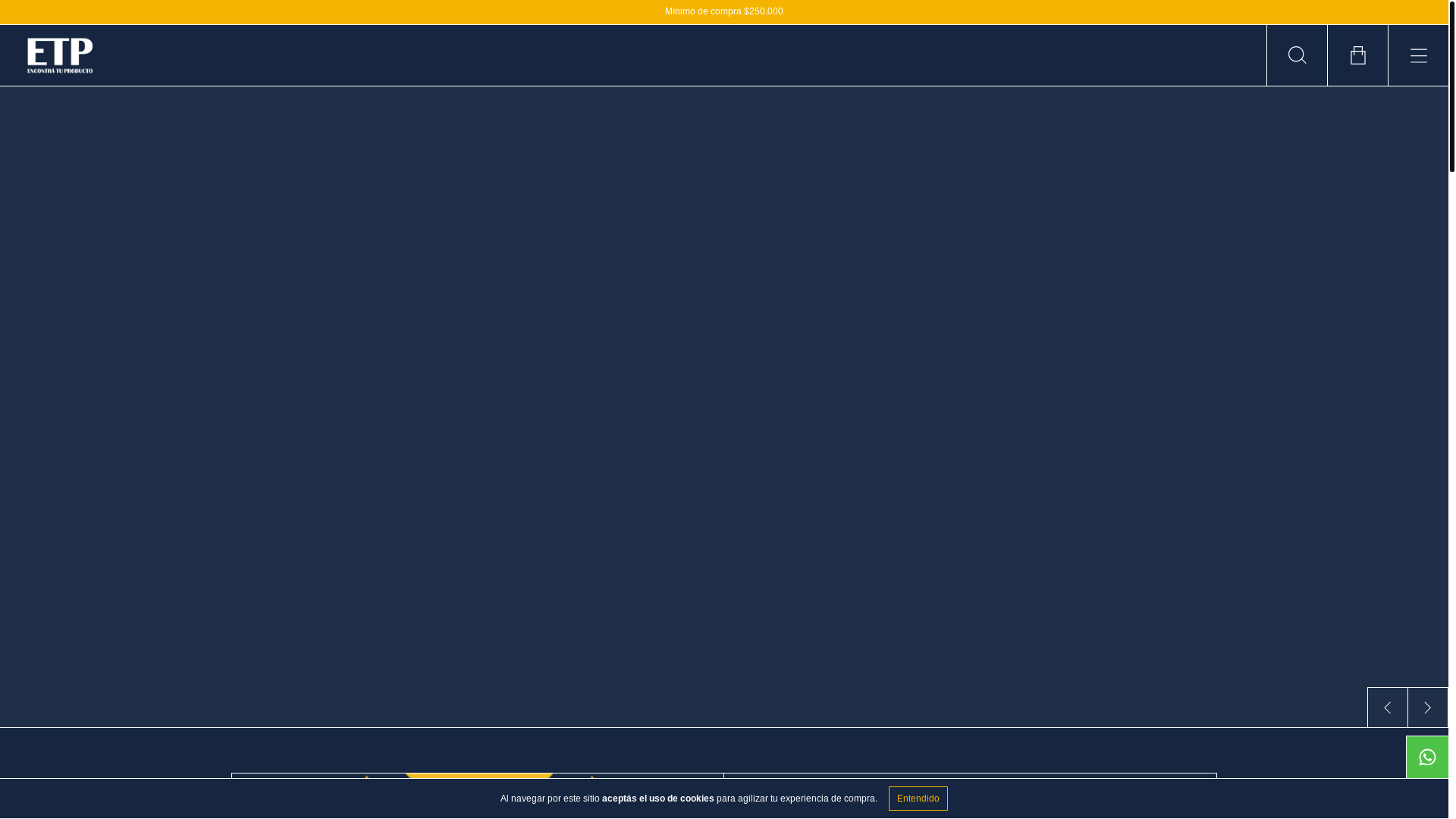 website screenshot of https://encontratuproducto.com/