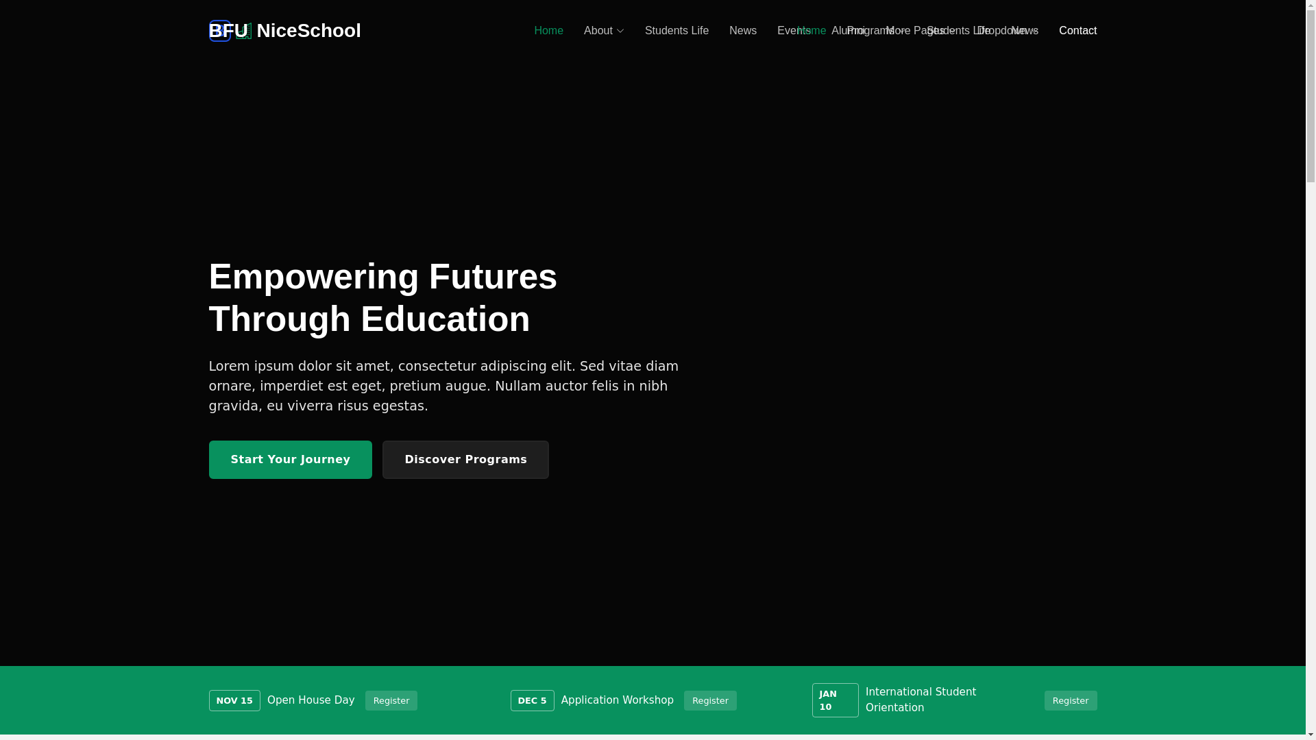 website screenshot of https://bridgefielduniversity.com/