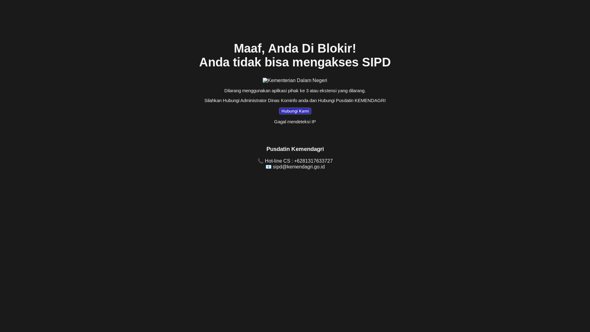 website screenshot of https://sipd.kemendagri.go.id/penatausahaan/dashboard