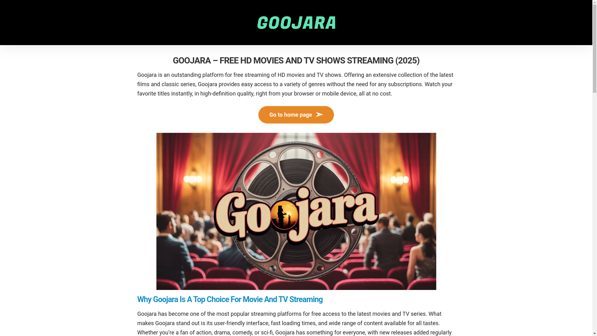 website screenshot of https://goojara.skin/
