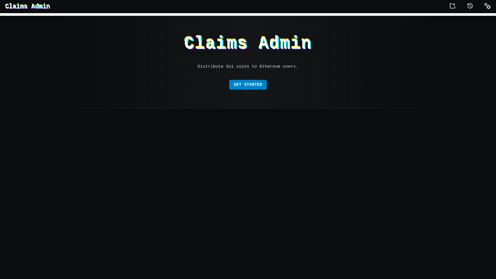 website screenshot of https://testnet-migratetest-admin.pages.dev/