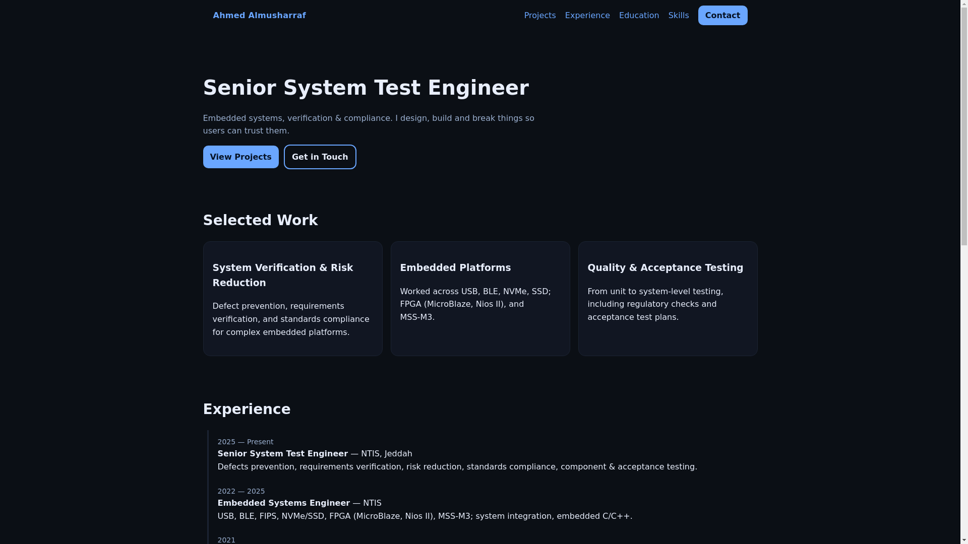 website screenshot of https://ahmushrf.co/