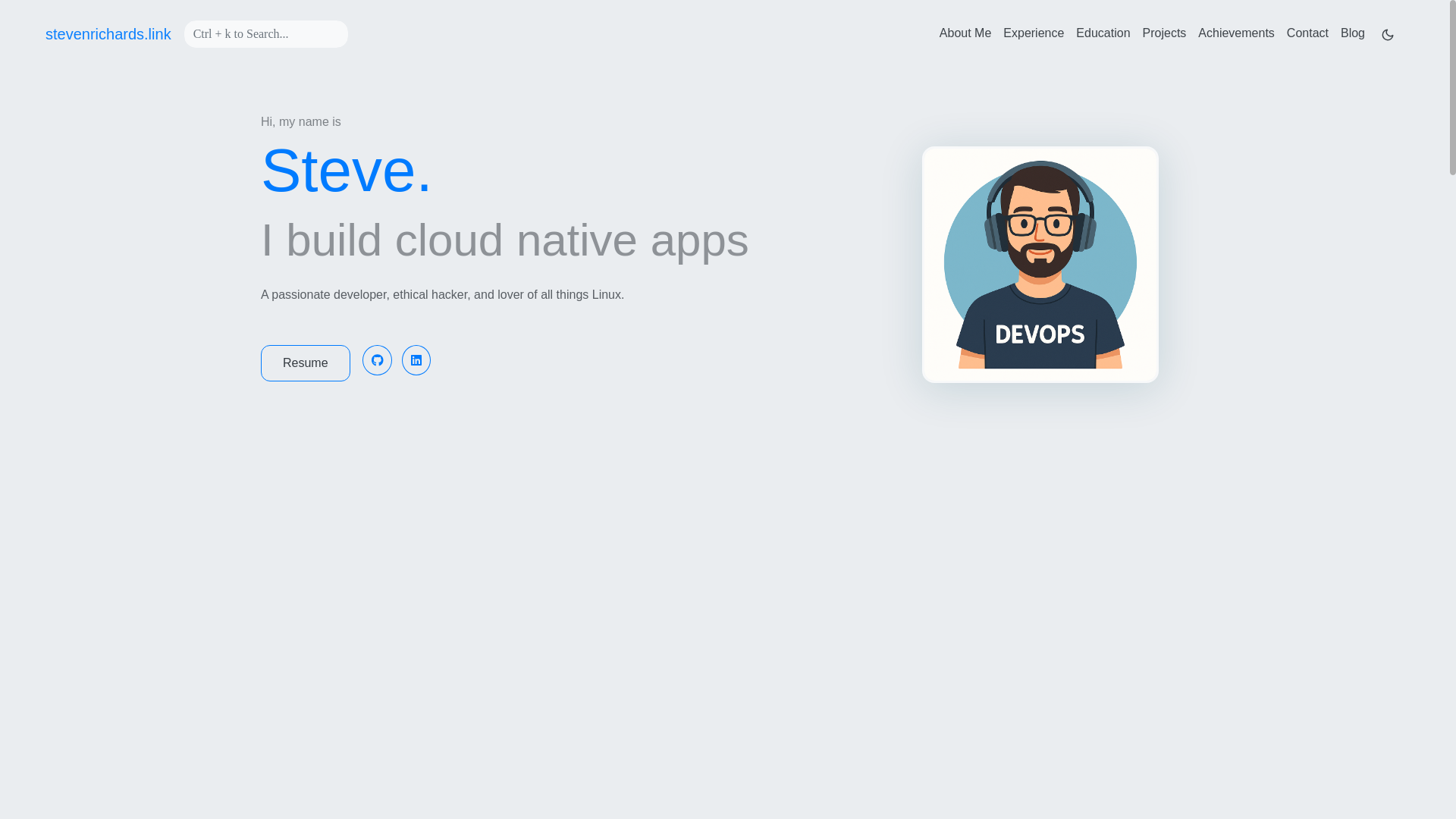 website screenshot of https://stevenrichards-link.pages.dev/
