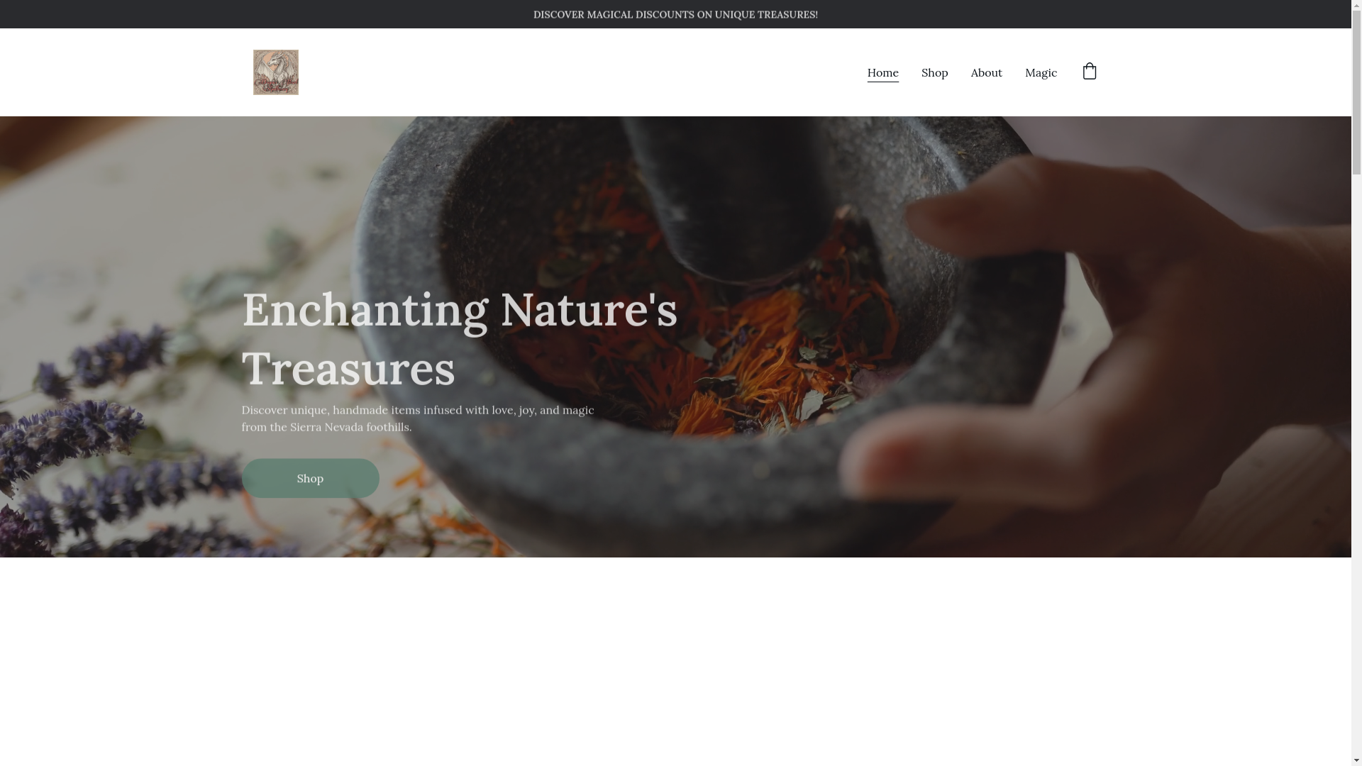 website screenshot of https://dragons-heart-apothecary.com/