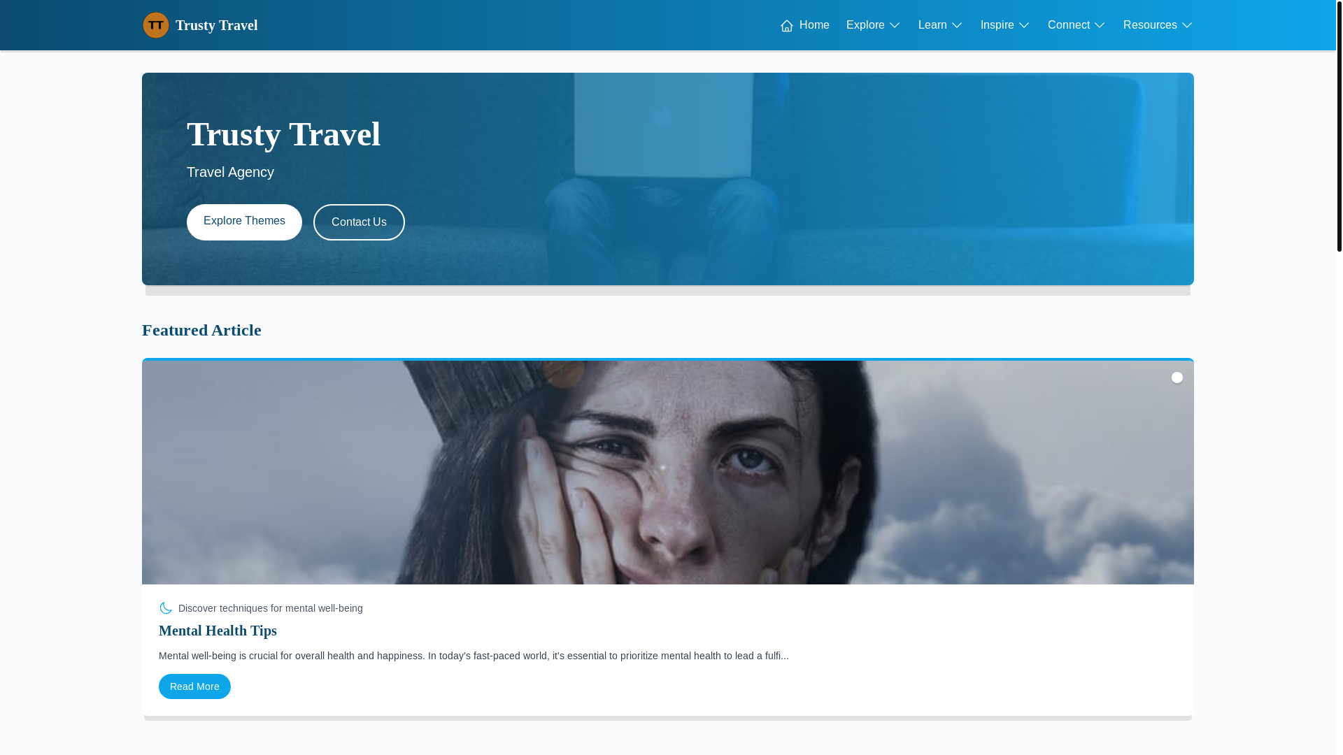 website screenshot of https://trustytravelco.xyz/