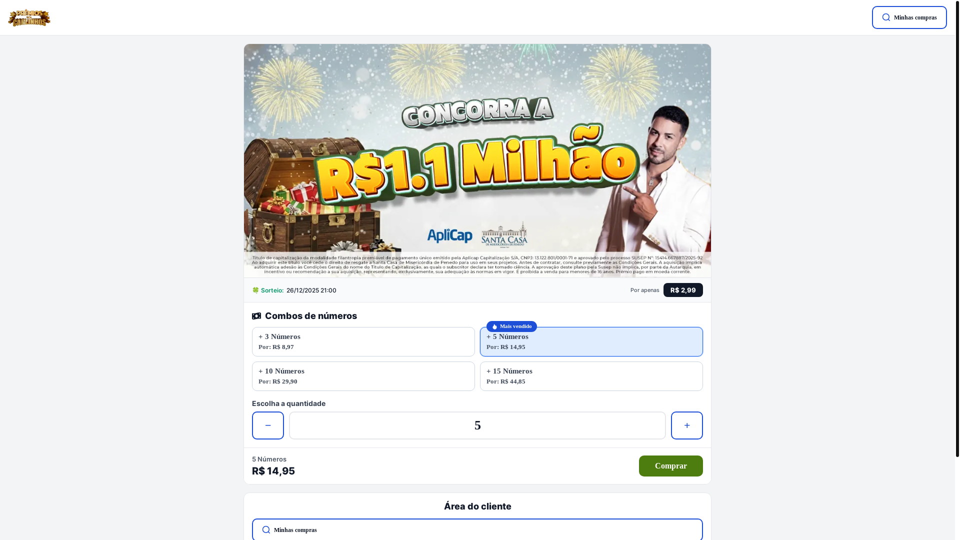 website screenshot of https://checkout-carlinhosmaia.com/