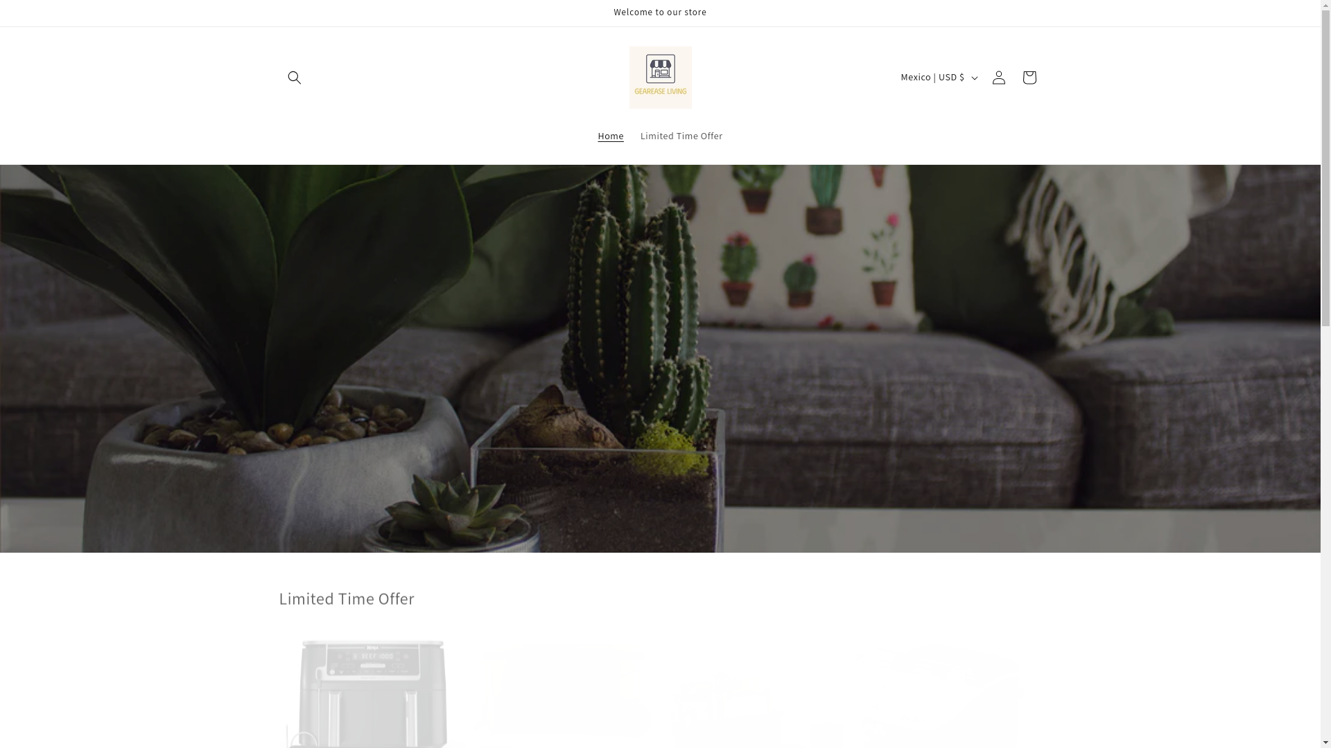 website screenshot of https://gearease-living.shop/