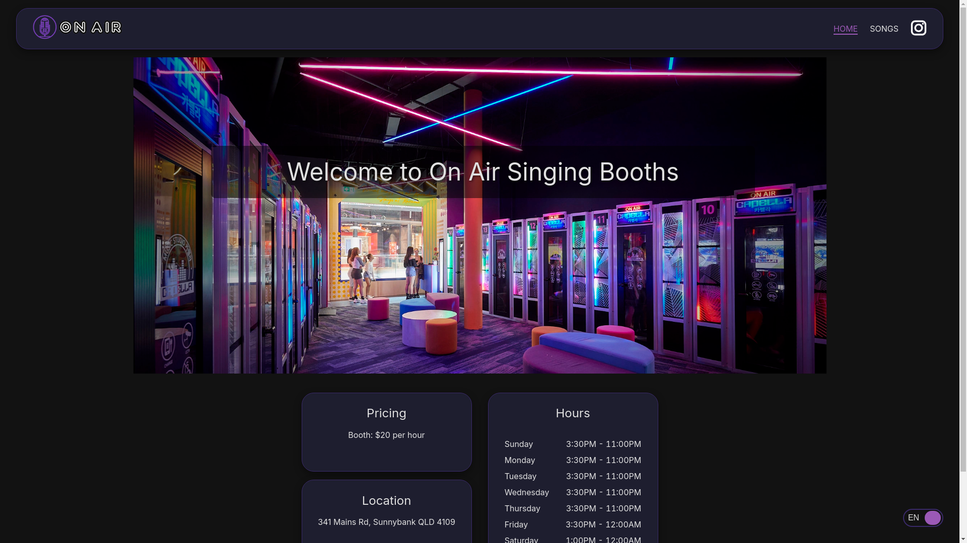 website screenshot of https://on-air-karaoke.pages.dev/