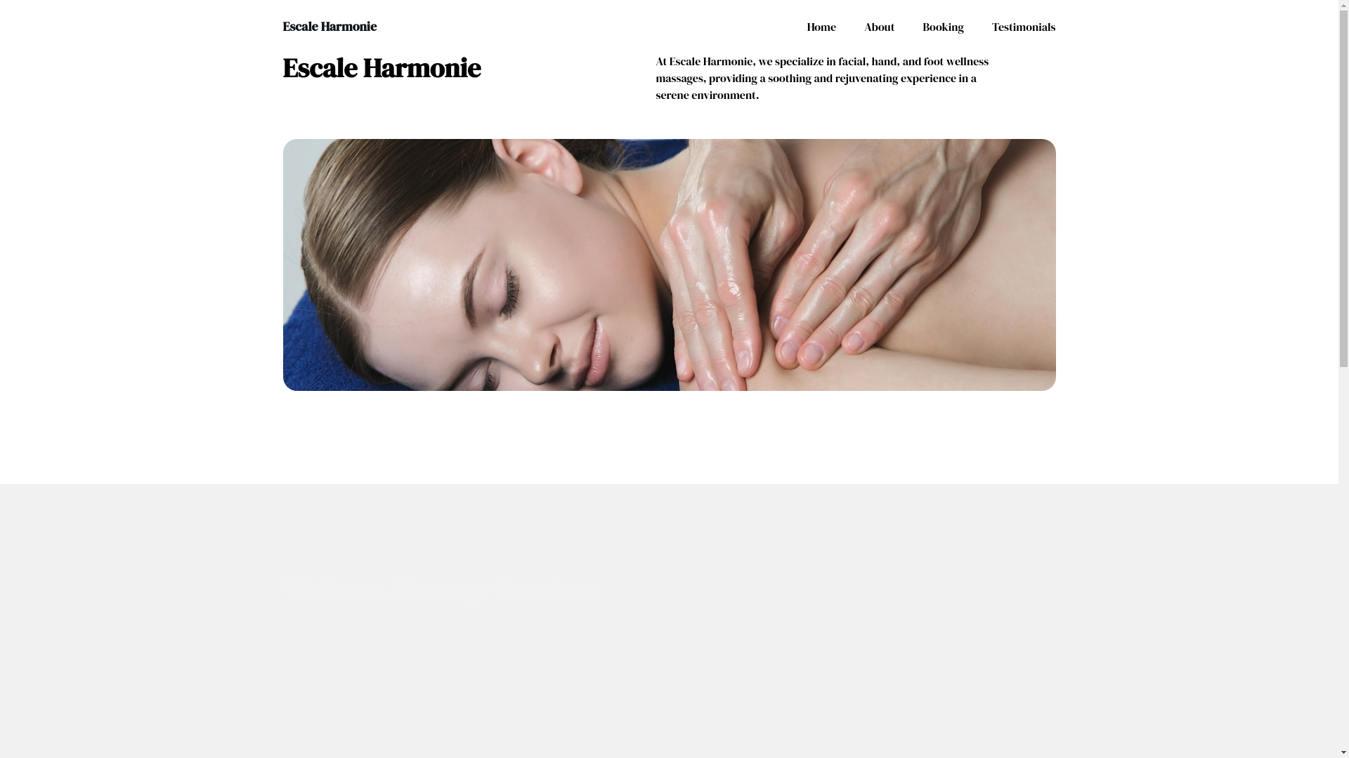 website screenshot of https://escaleharmonie.fr/