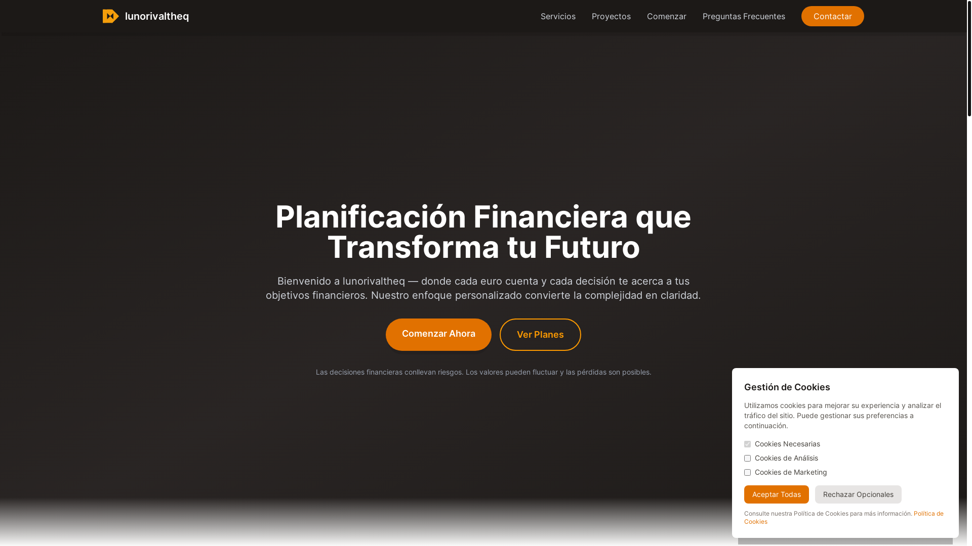 website screenshot of https://lunorivaltheq.com