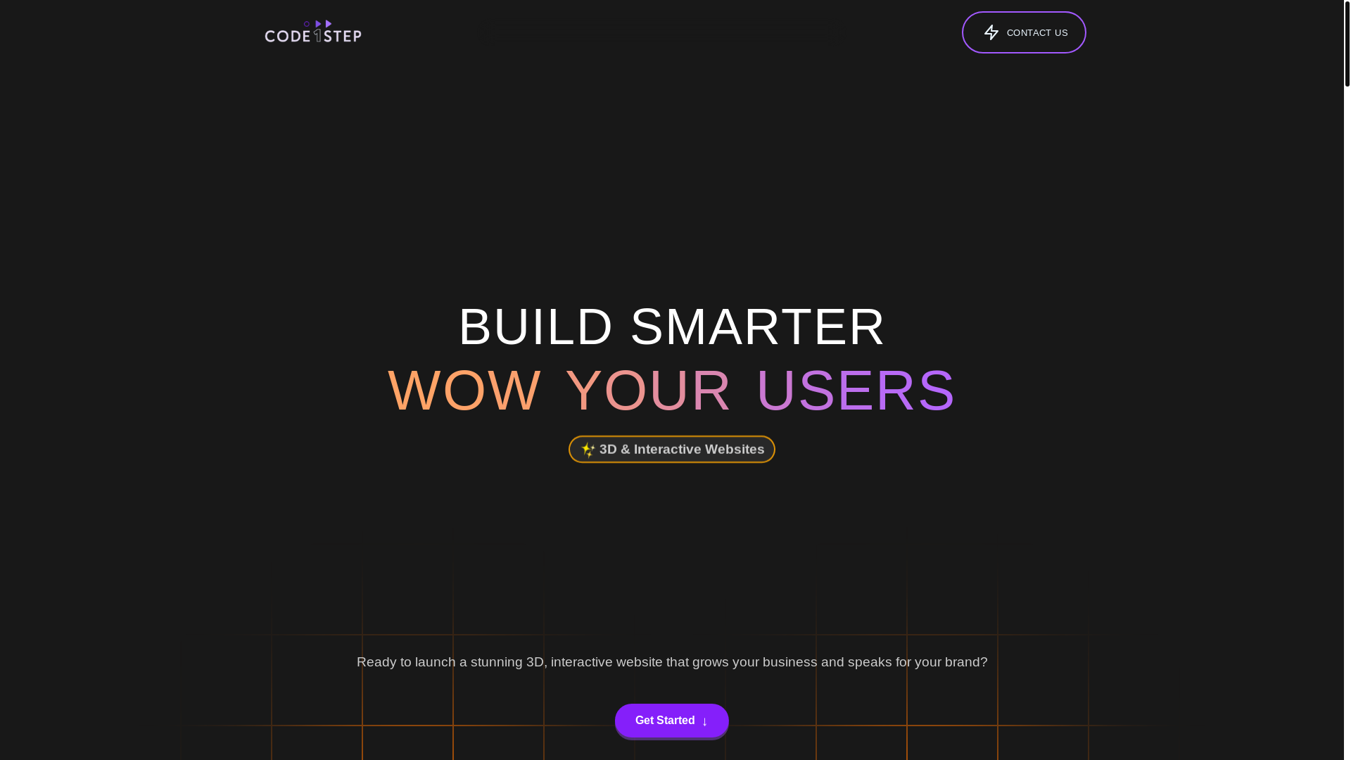 website screenshot of https://code1step.com/