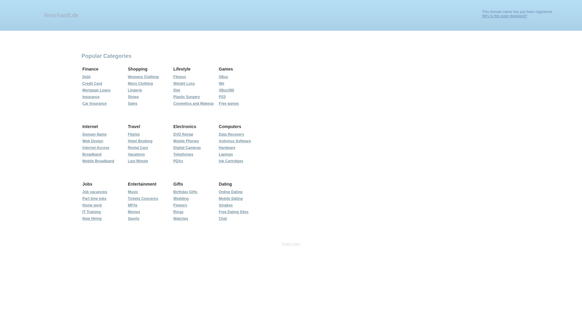 website screenshot of https://lena-hardt.de/