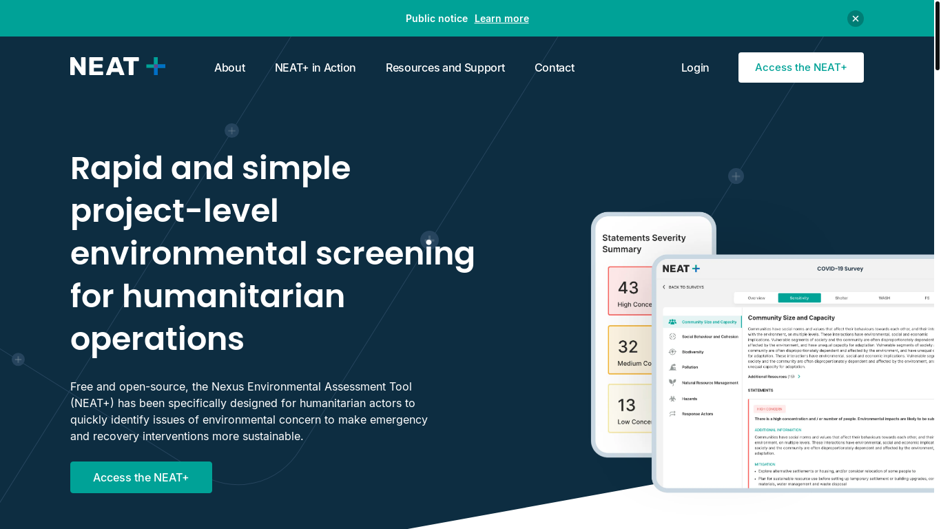 website screenshot of https://neatplus.pages.dev/