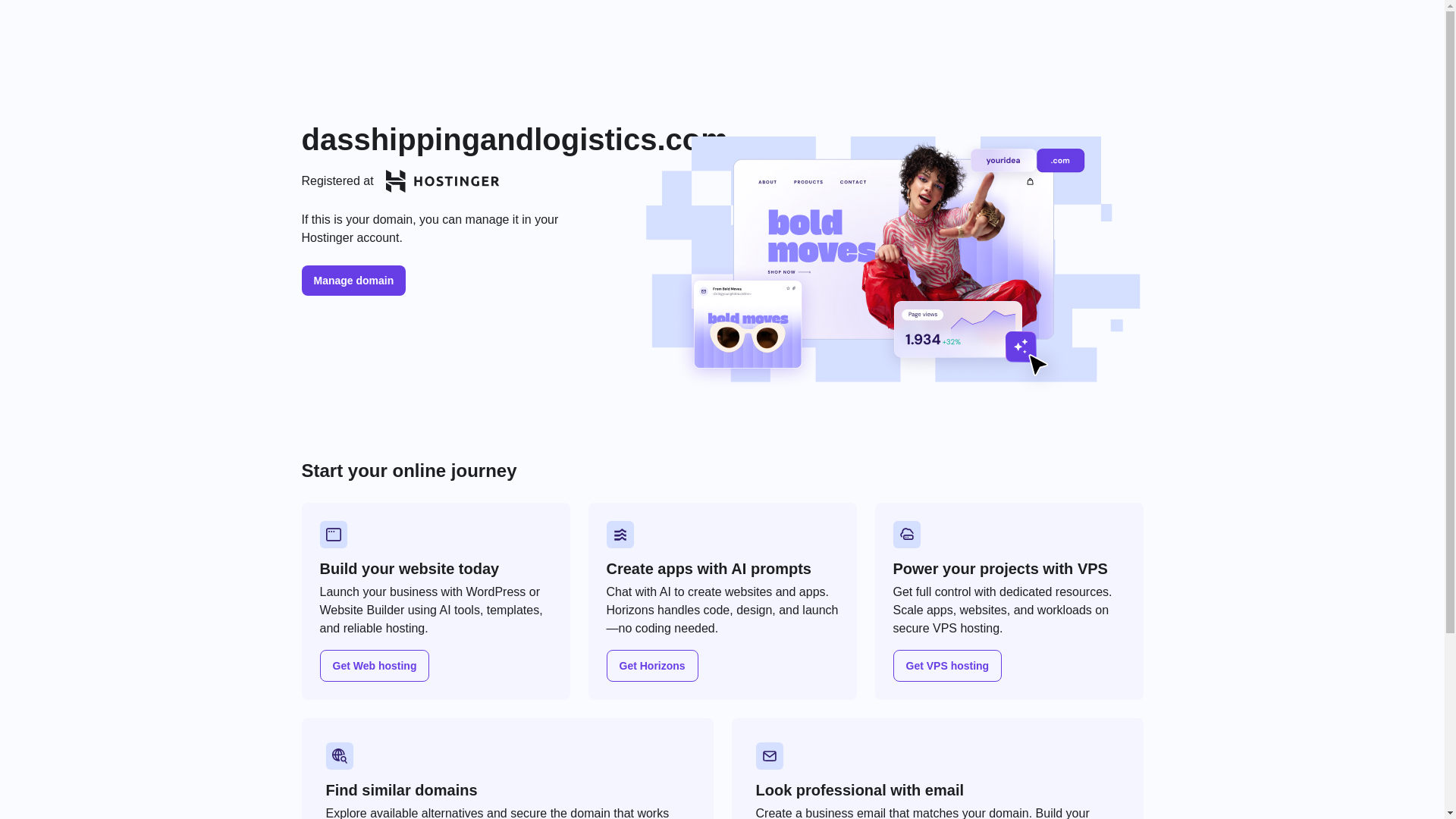 website screenshot of https://dasshippingandlogistics.com/