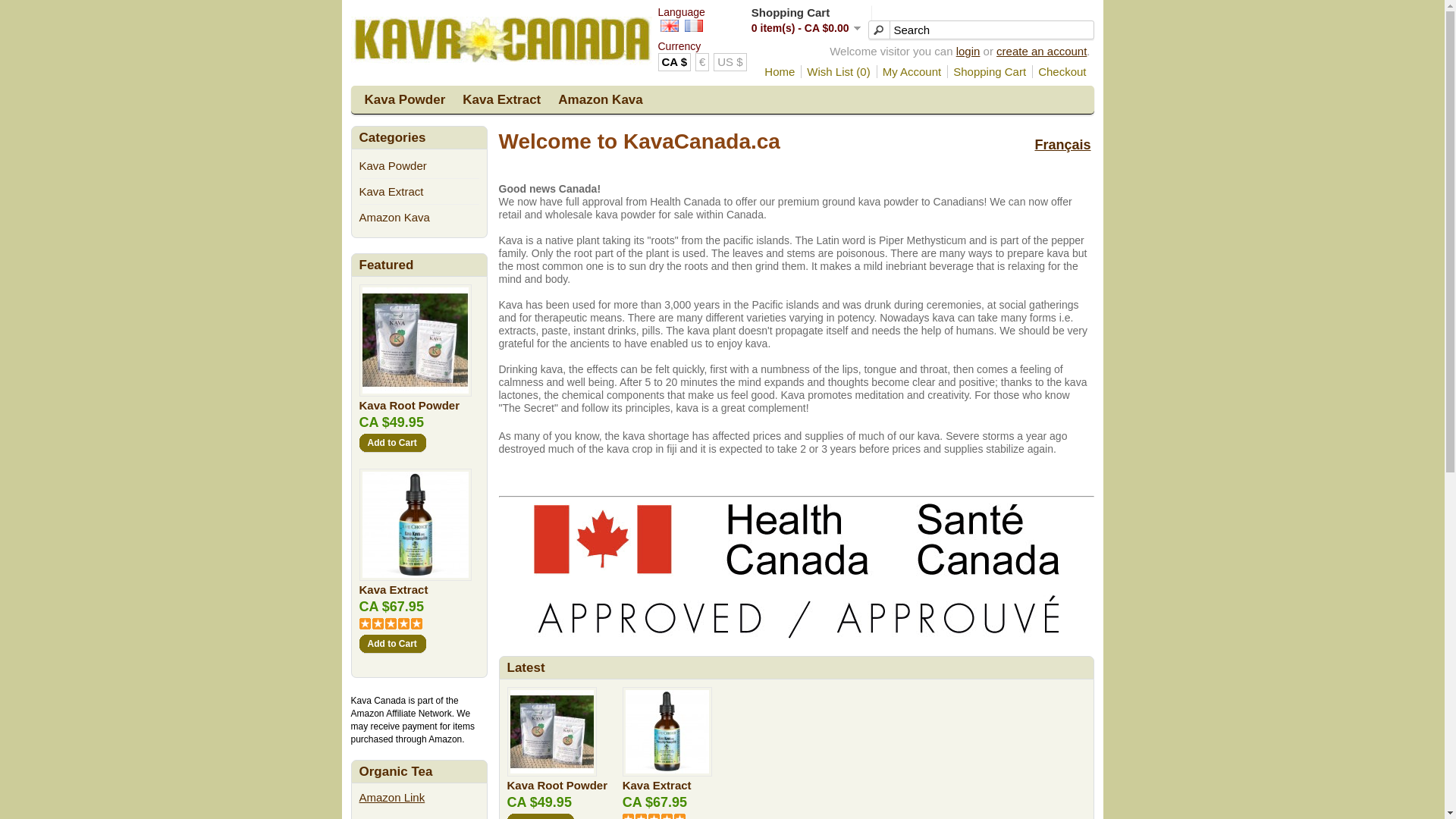 website screenshot of https://kavacanada.ca