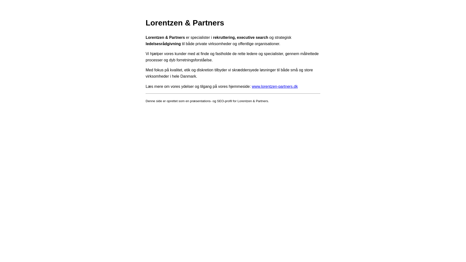 website screenshot of https://lorentzenandpartners.pages.dev/