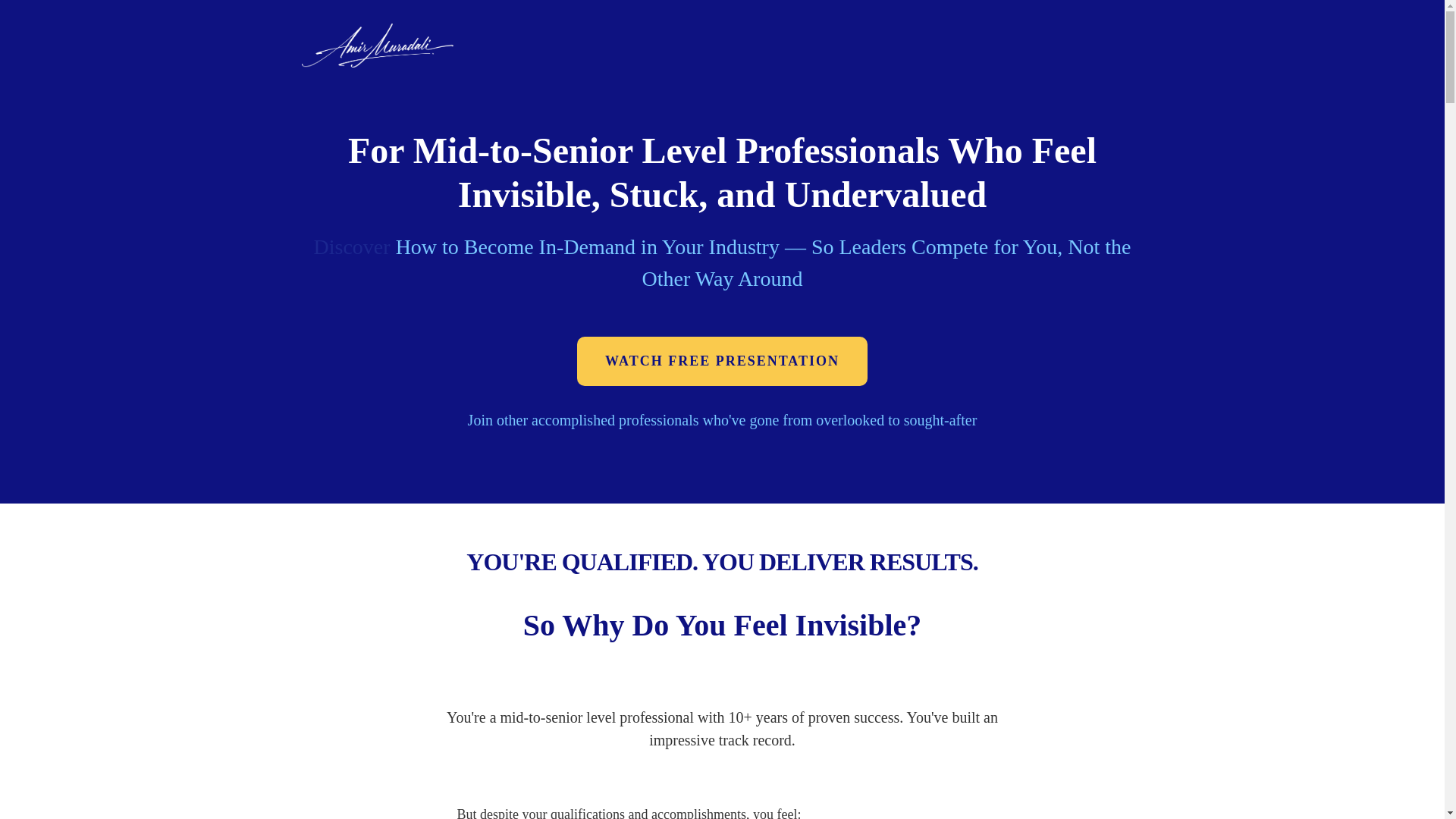website screenshot of https://amir-muradali.com/