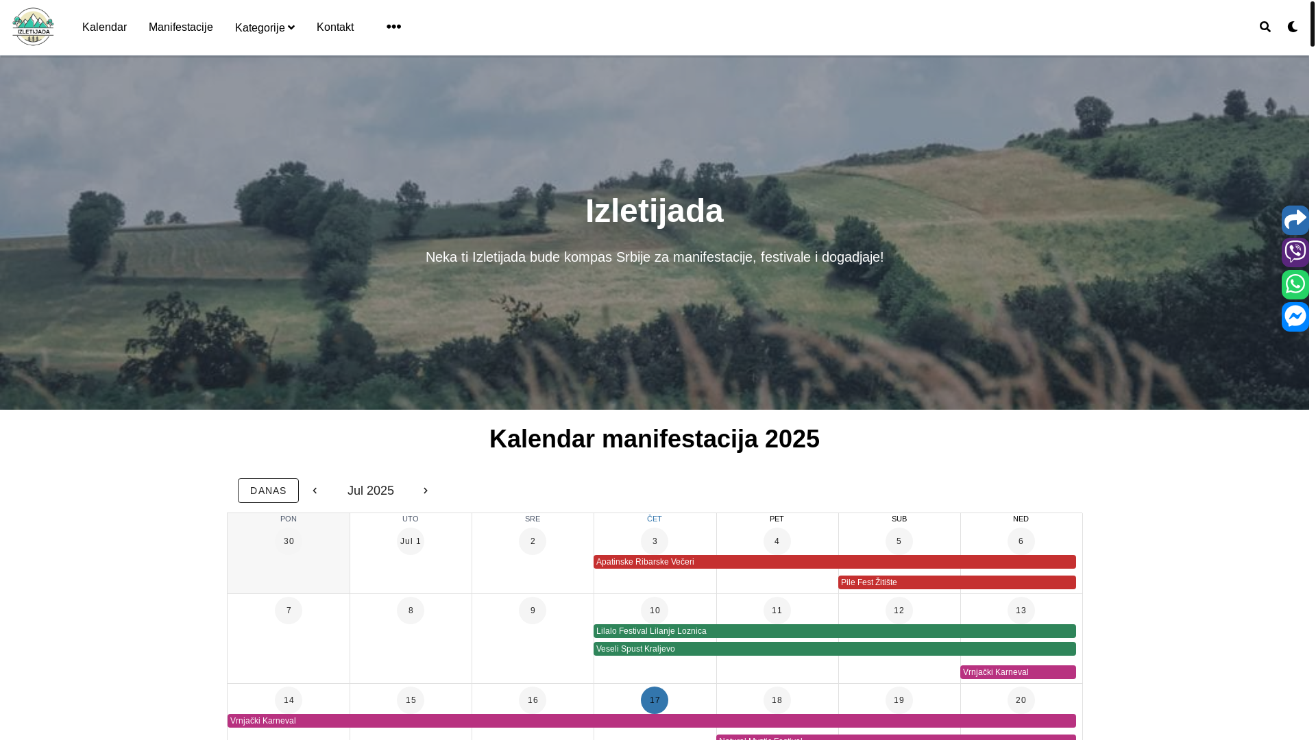 website screenshot of https://izletijada.pages.dev/