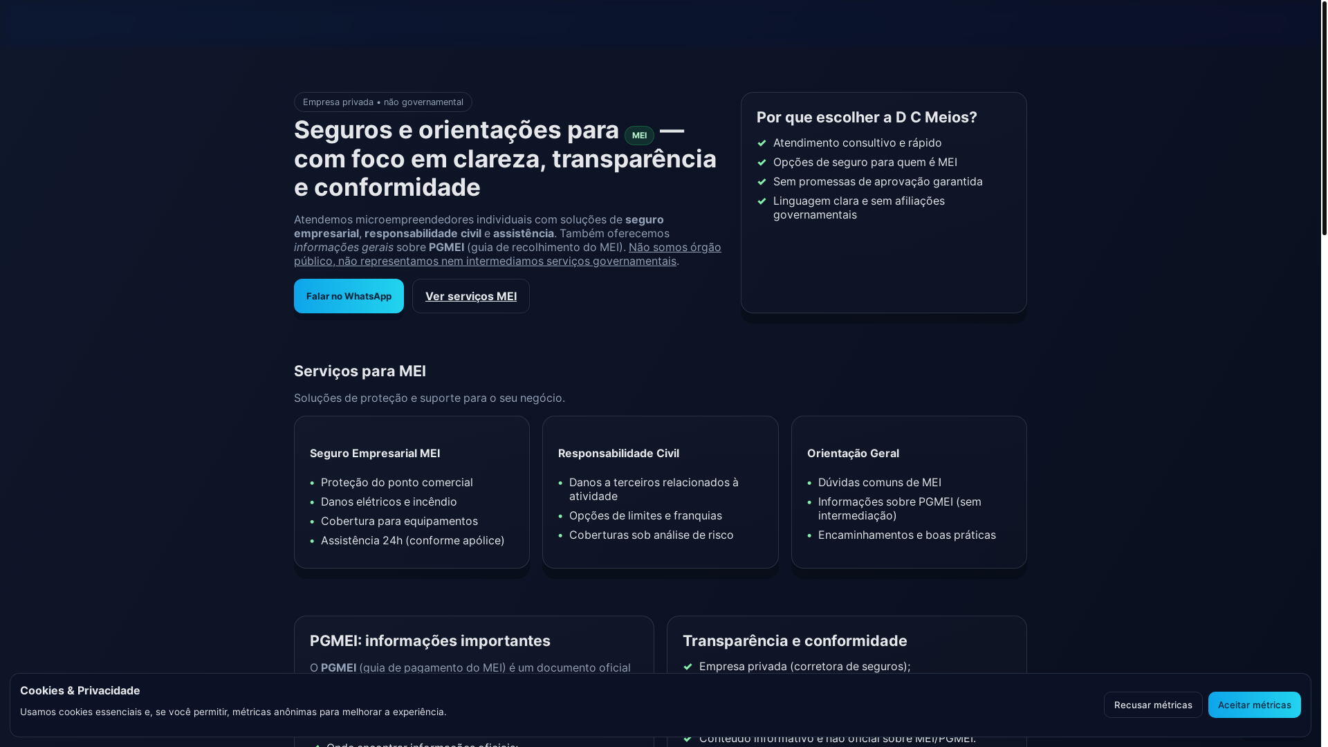 website screenshot of https://meioseguros-escritorio.online/