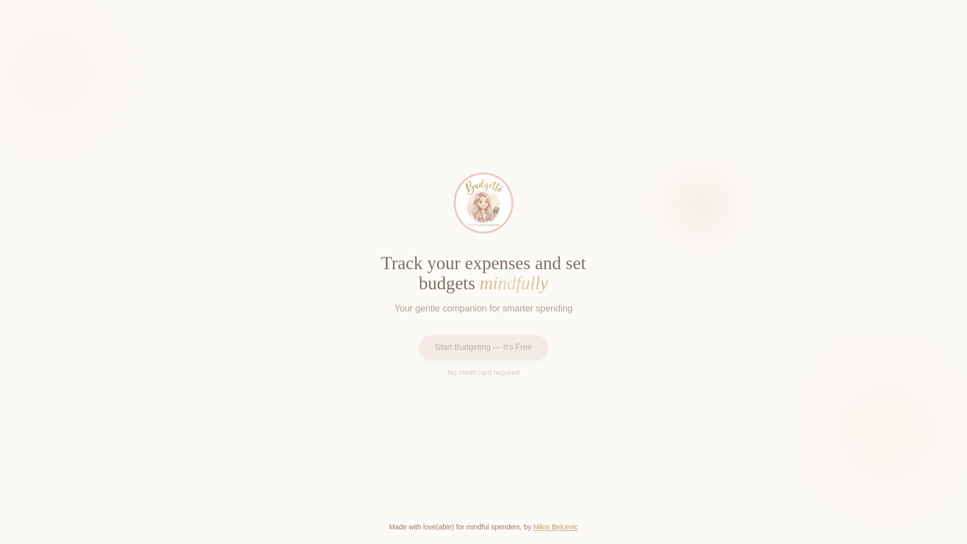 website screenshot of https://budgette.me/