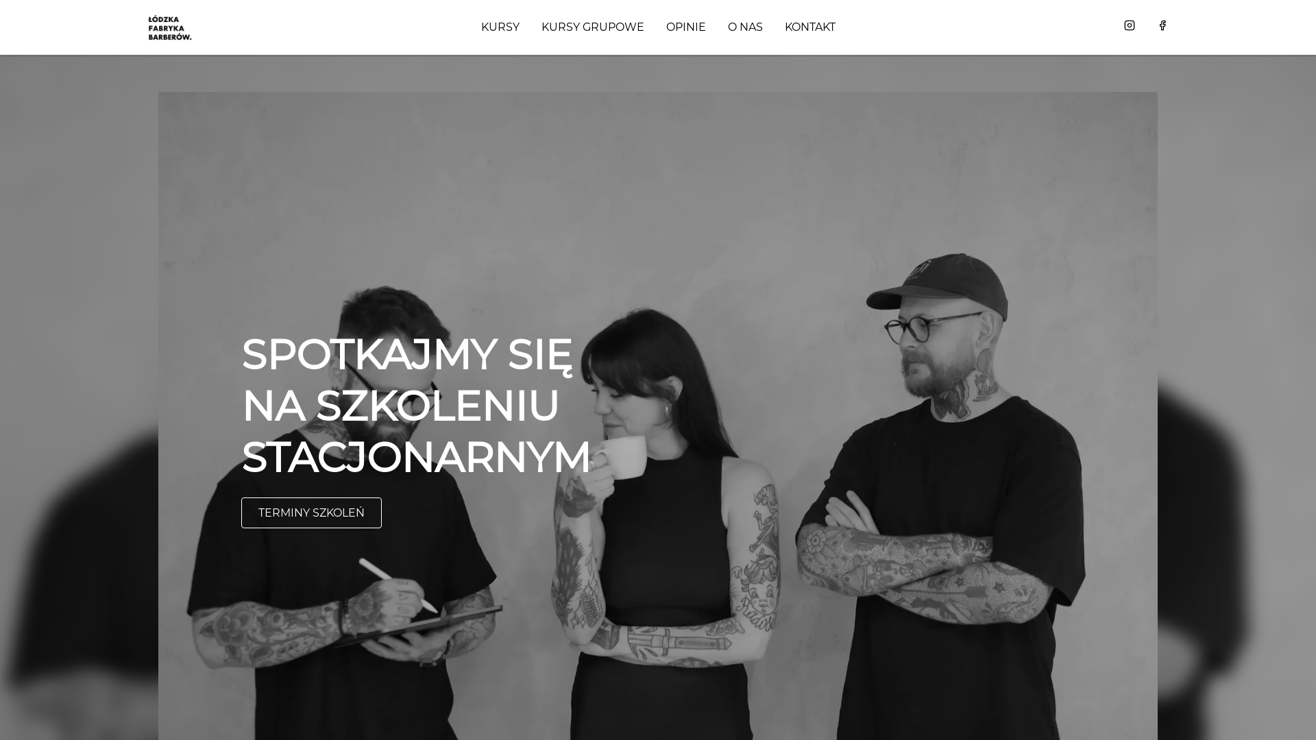 website screenshot of https://lodzkafabrykabarberow.pages.dev/