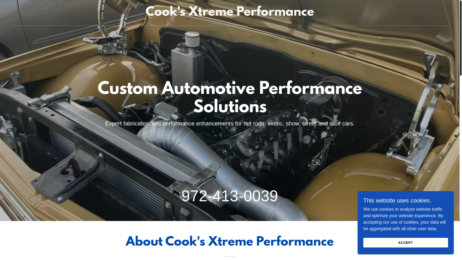 website screenshot of https://cooksxtremeperformance.com/