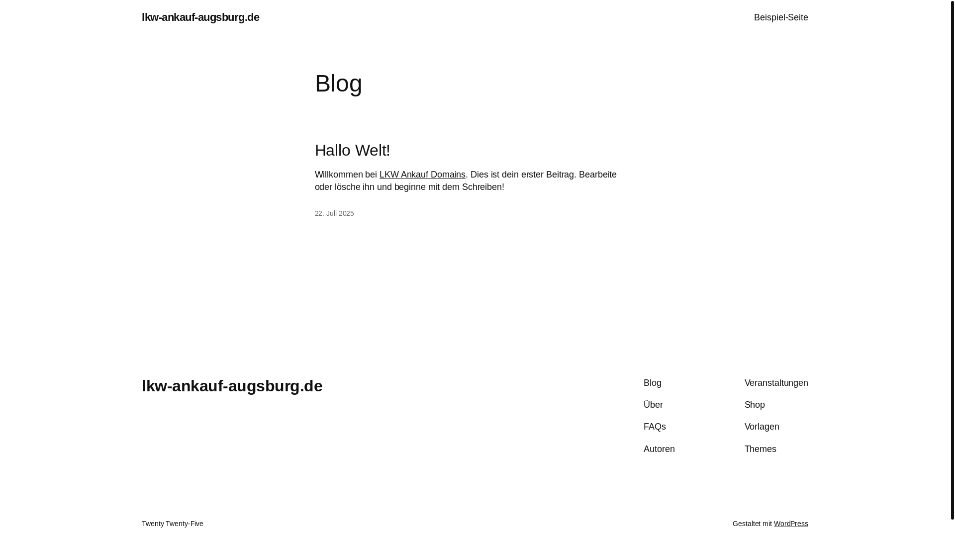 website screenshot of https://lkw-ankauf-augsburg.de/