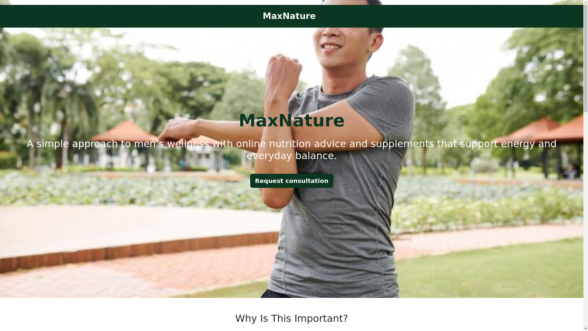 website screenshot of https://maxnaturepg.com/