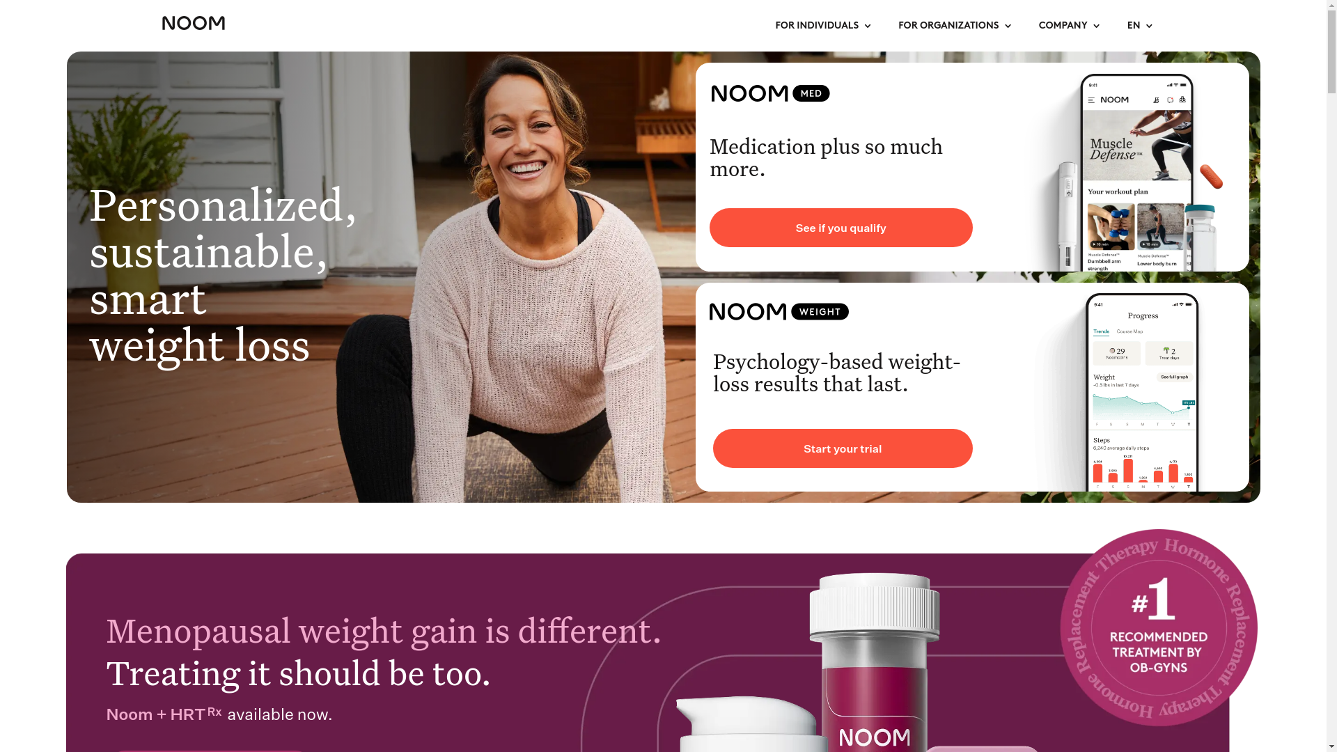 website screenshot of https://www.noom.com/
