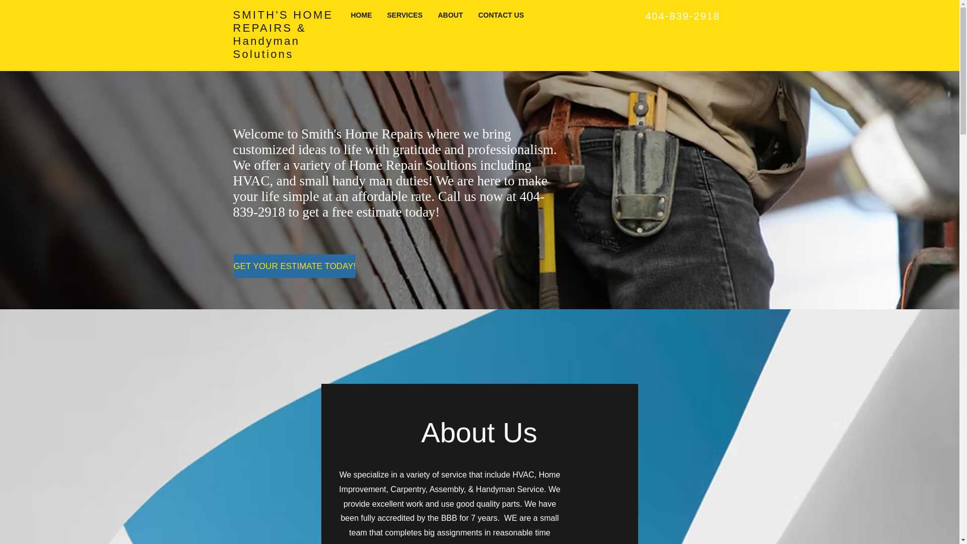 website screenshot of https://smithshomerepairs.com/