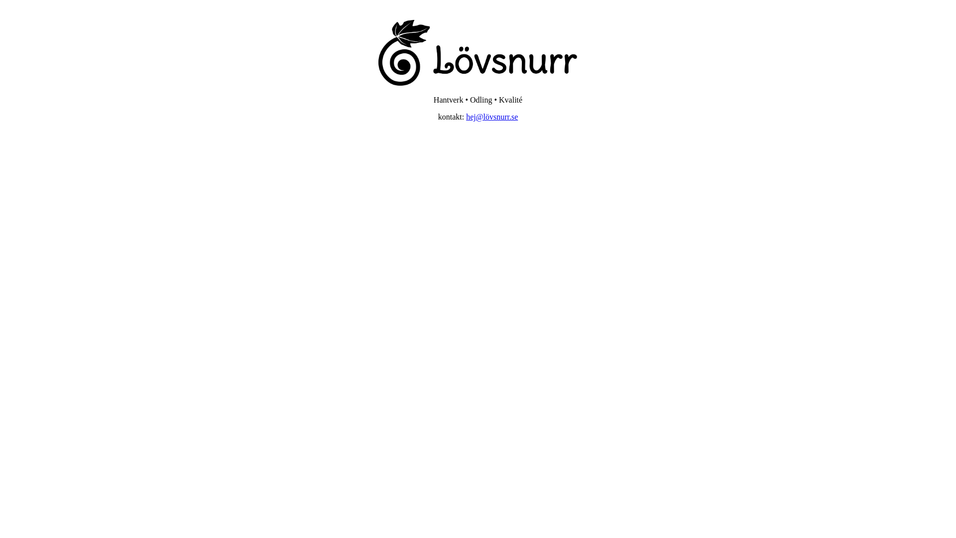 website screenshot of https://lovsnurr.se/