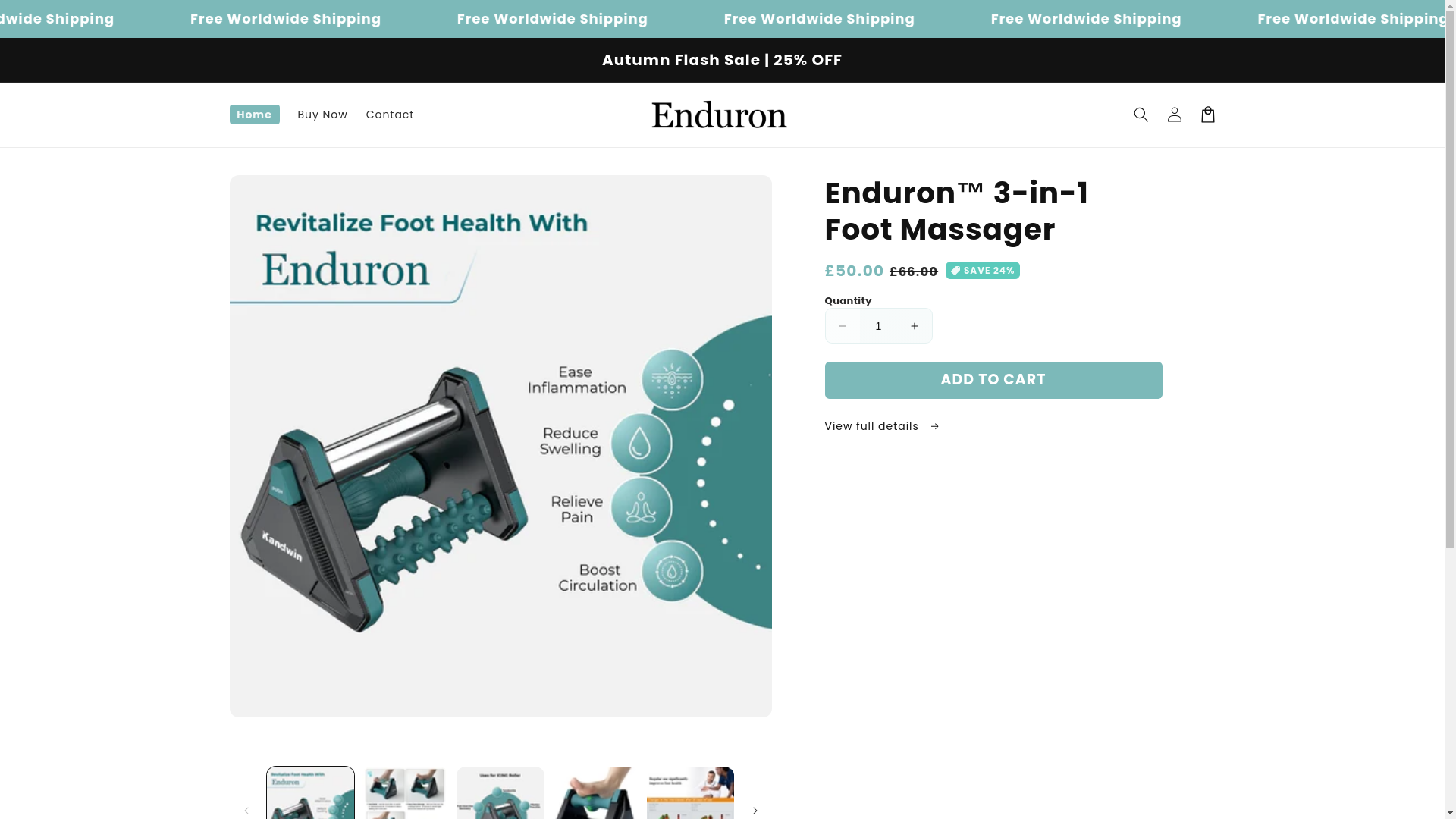 website screenshot of https://shopenduron.com/