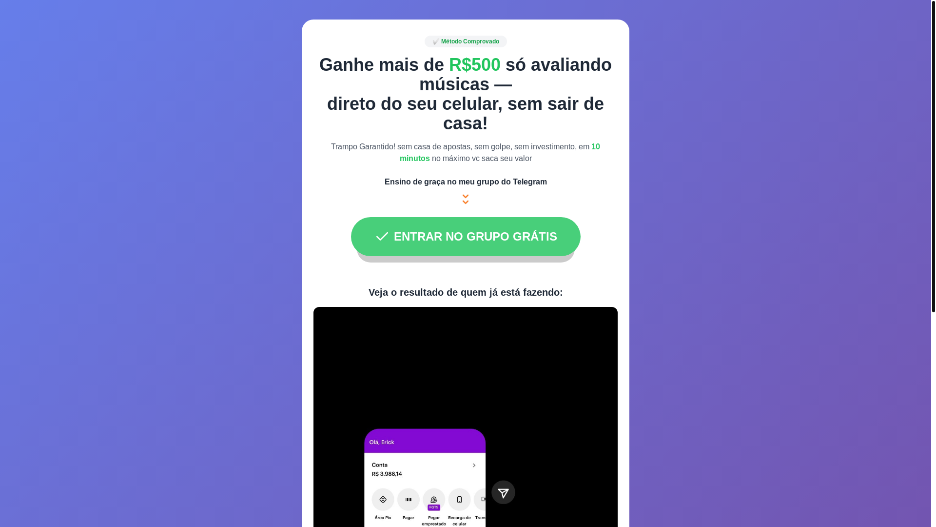 website screenshot of https://trampo-avaliador.org/