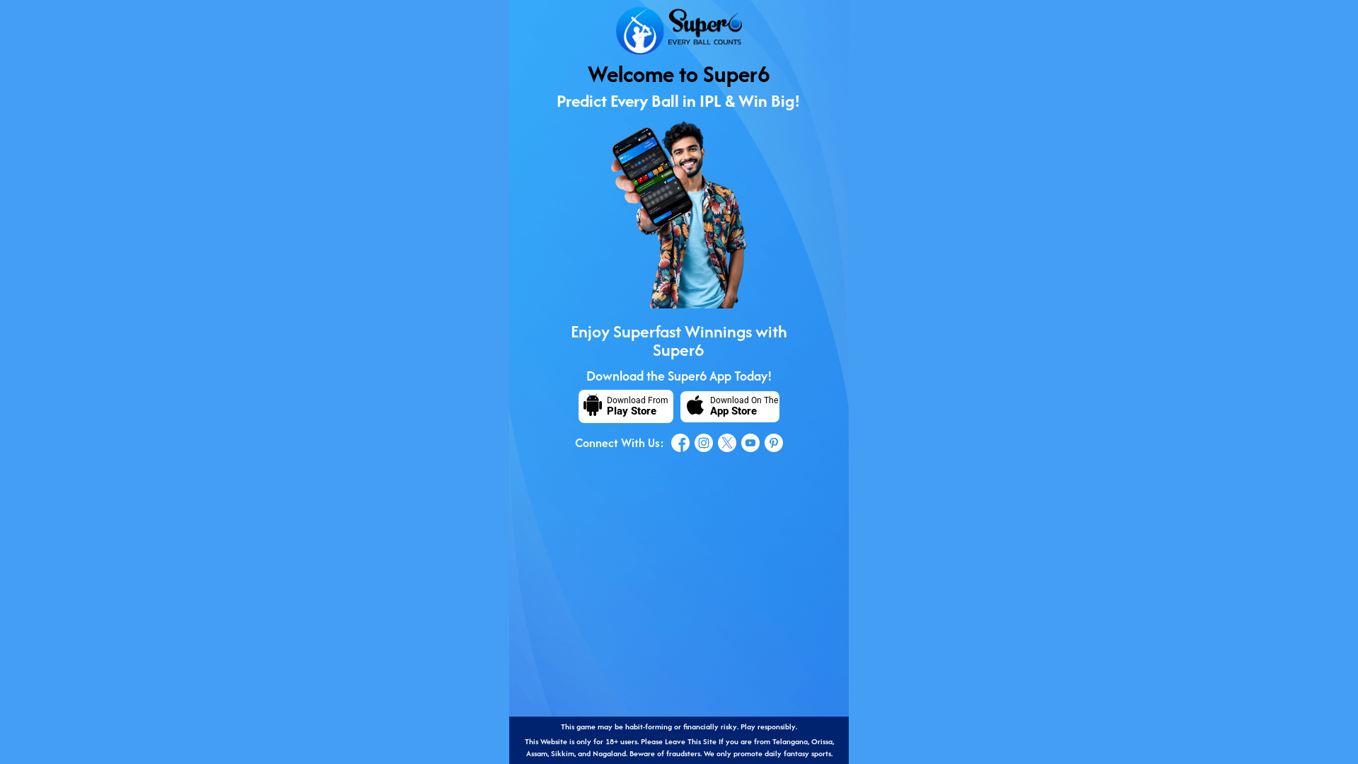 website screenshot of https://super6-win-landing.pages.dev/