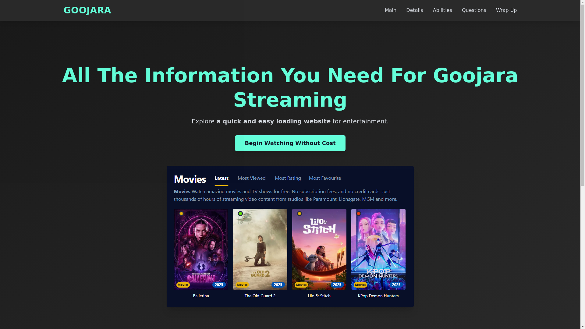 website screenshot of https://goojara-cagh-dko.pages.dev/
