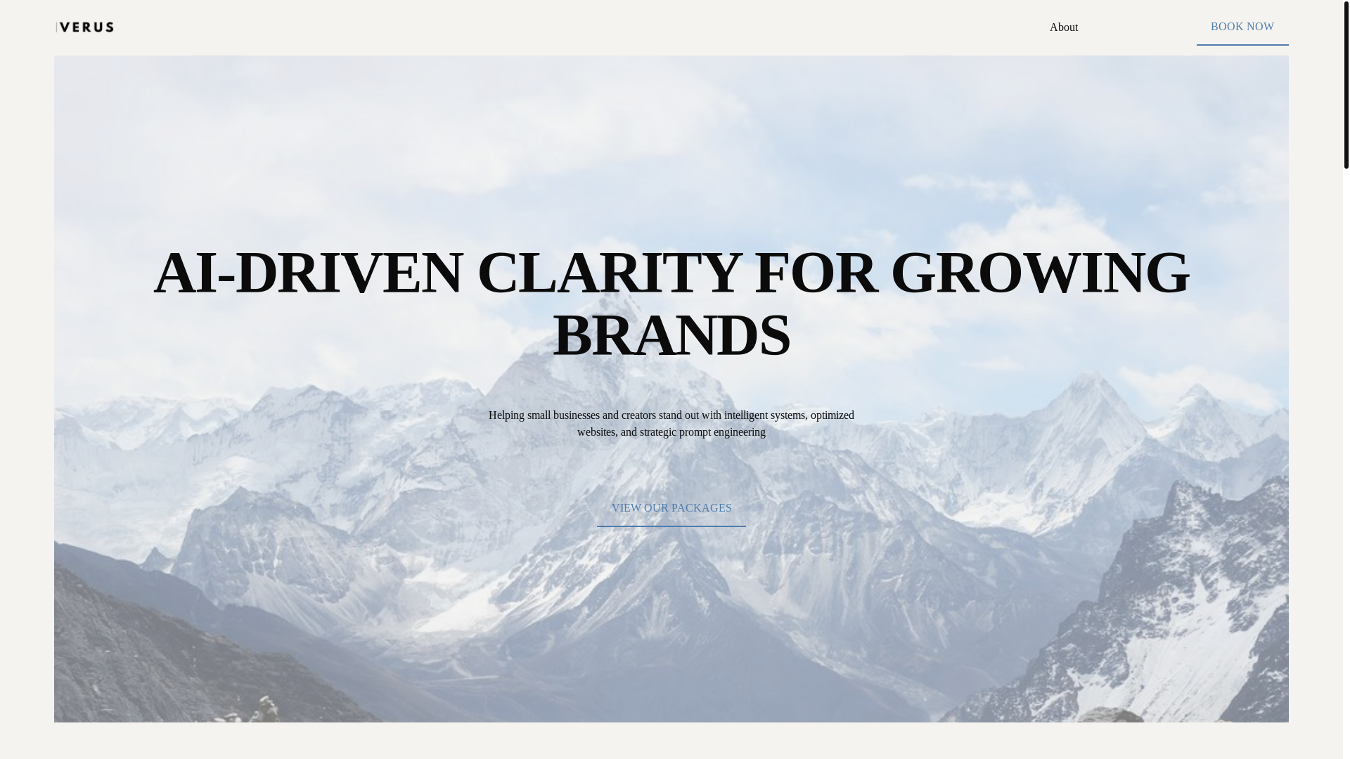 website screenshot of https://verusstudio.ca/