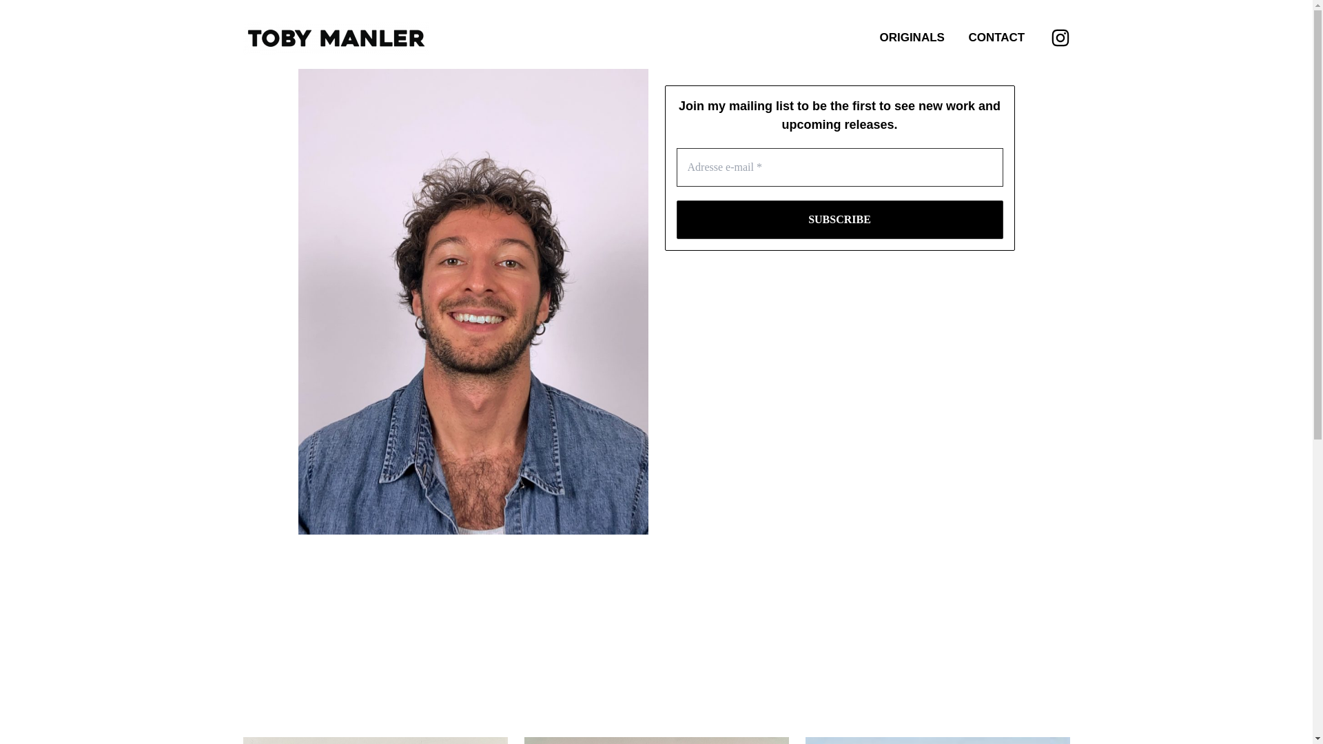website screenshot of https://tobymanler.com/