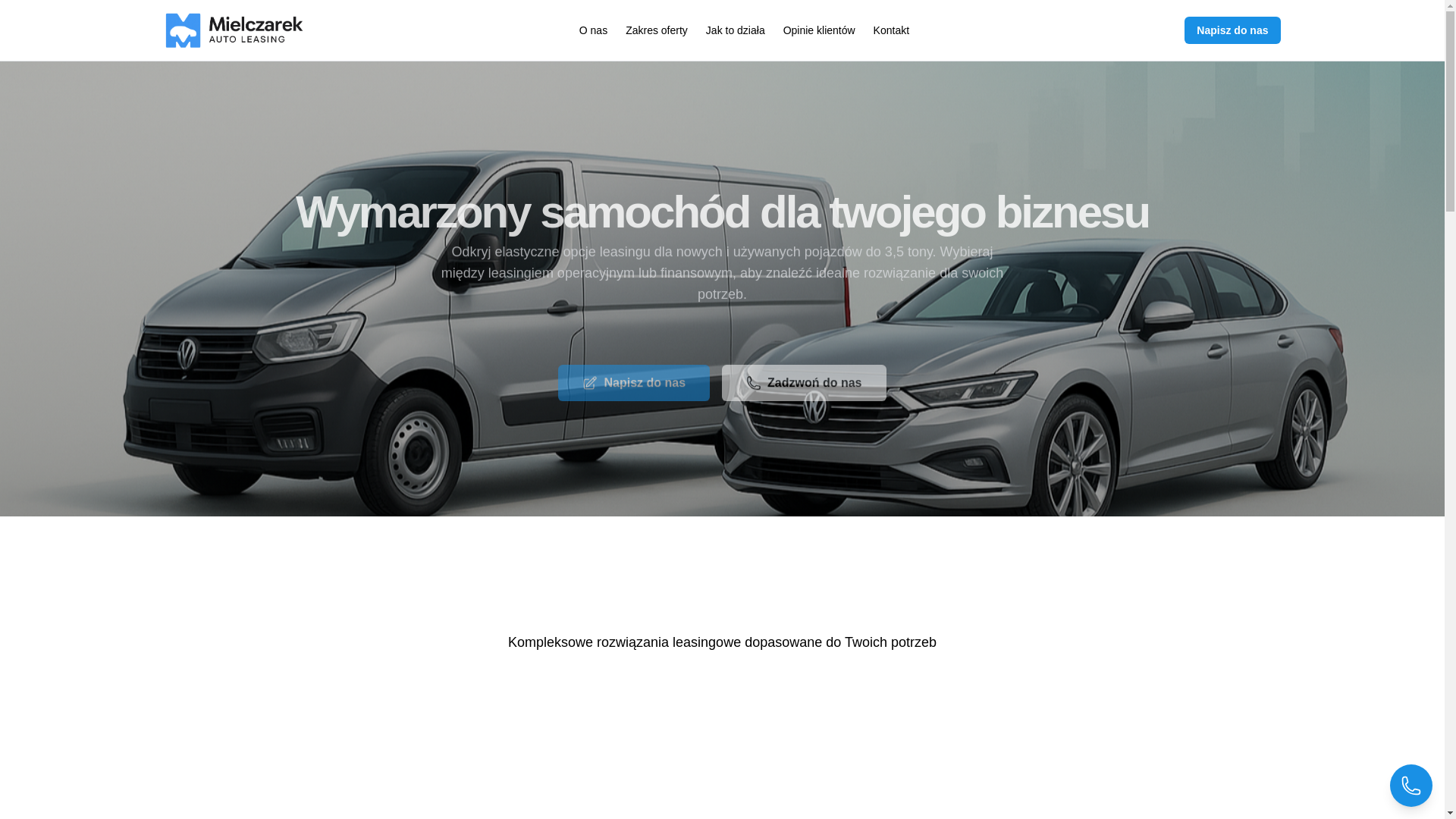 website screenshot of https://mielczarekautoleasing.pl/