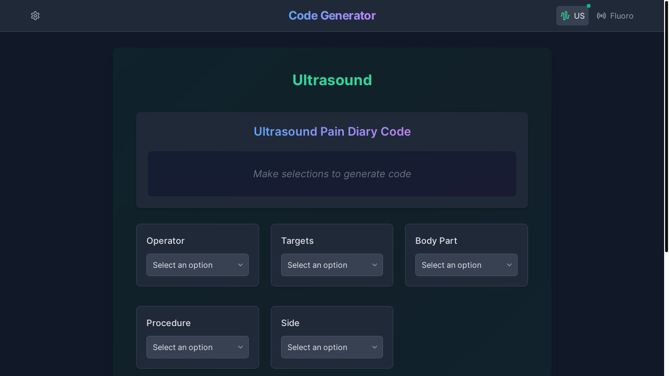 website screenshot of https://paindiarycode.online/