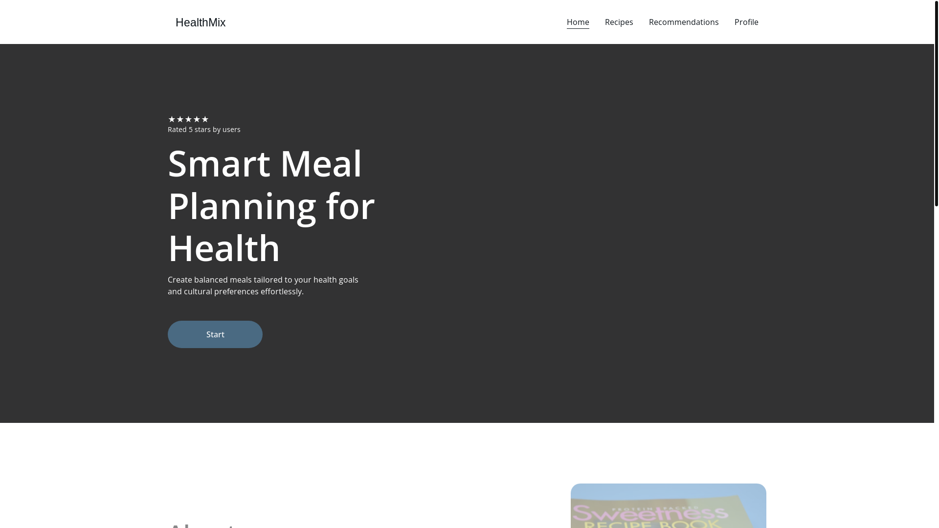 website screenshot of https://healthmix.world/