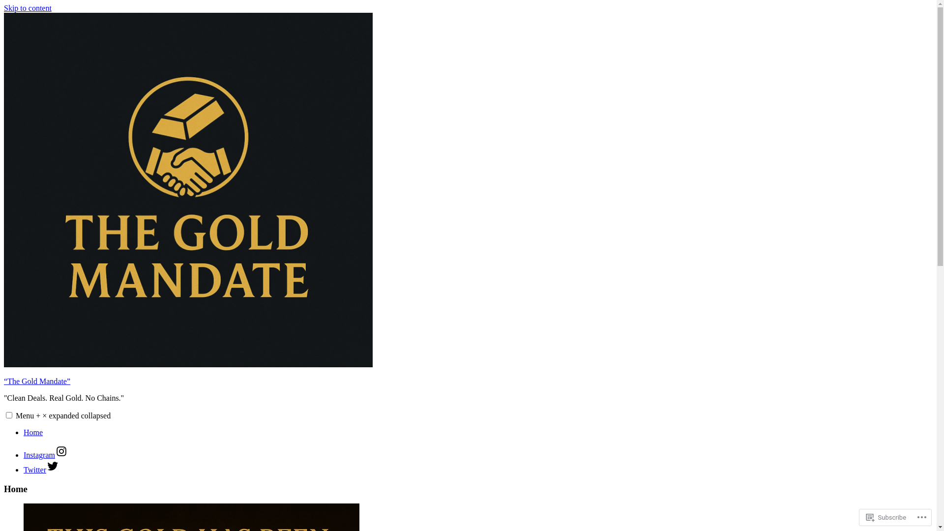 website screenshot of https://thegoldmandate.com/