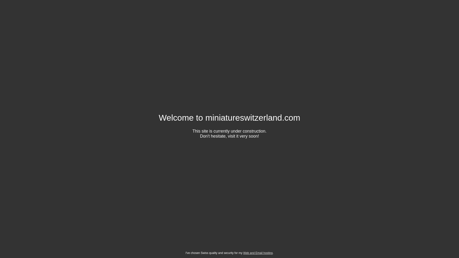 website screenshot of https://miniaturswitzerland.com/