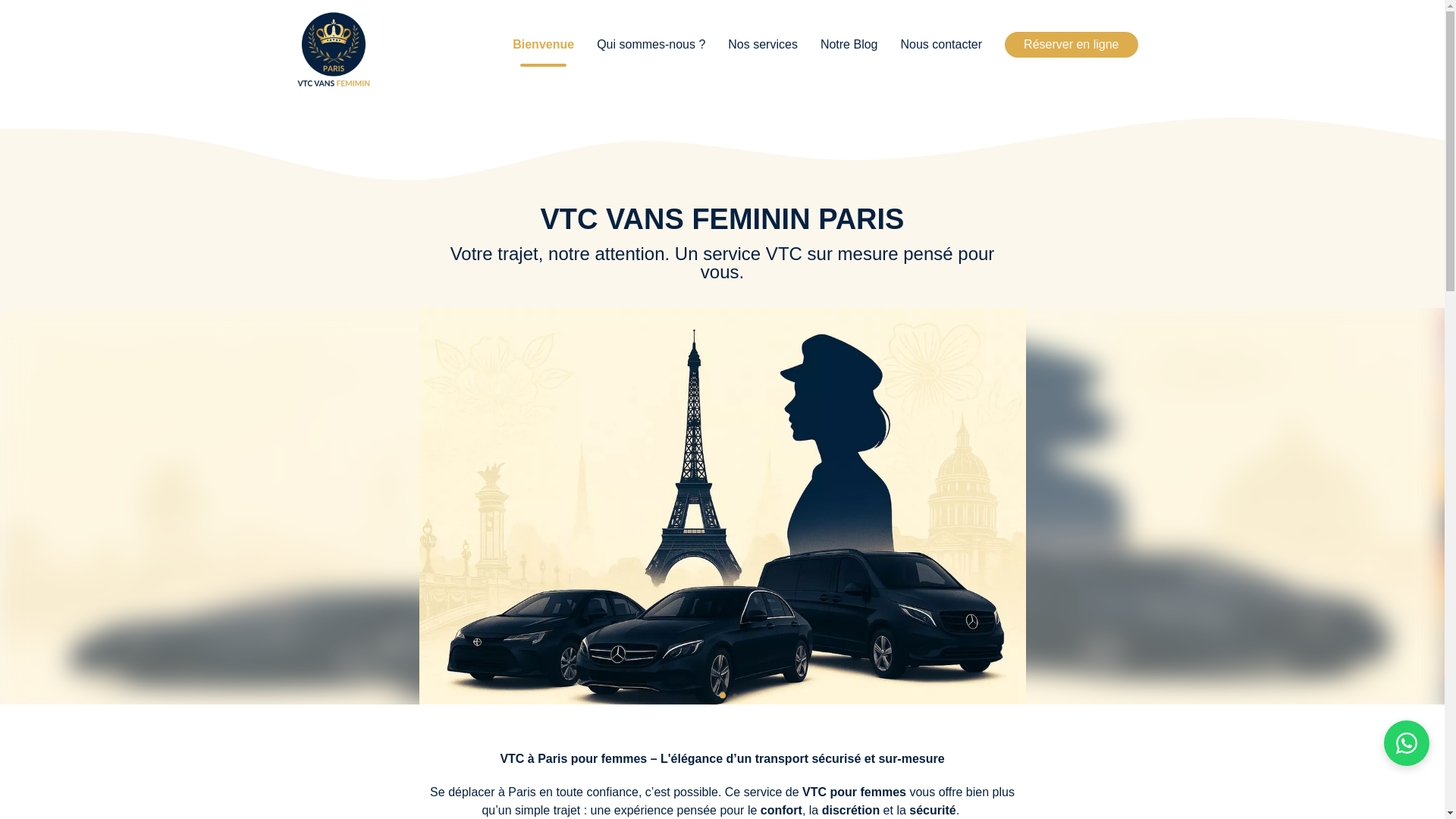 website screenshot of https://vtc-van-feminin-paris.fr/
