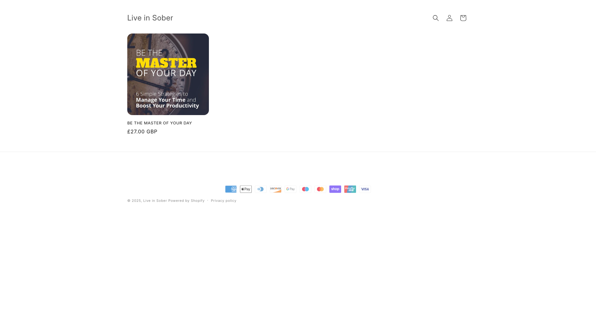 website screenshot of https://liveinsober.com/