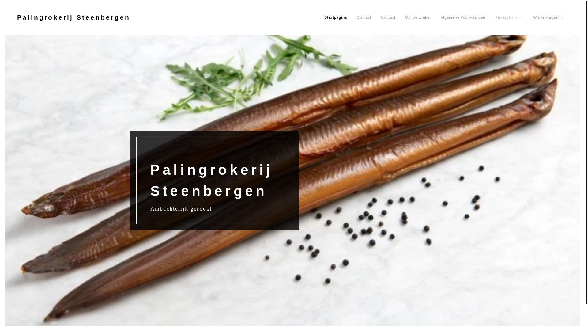 website screenshot of https://palingrokerijsteenbergen.nl/