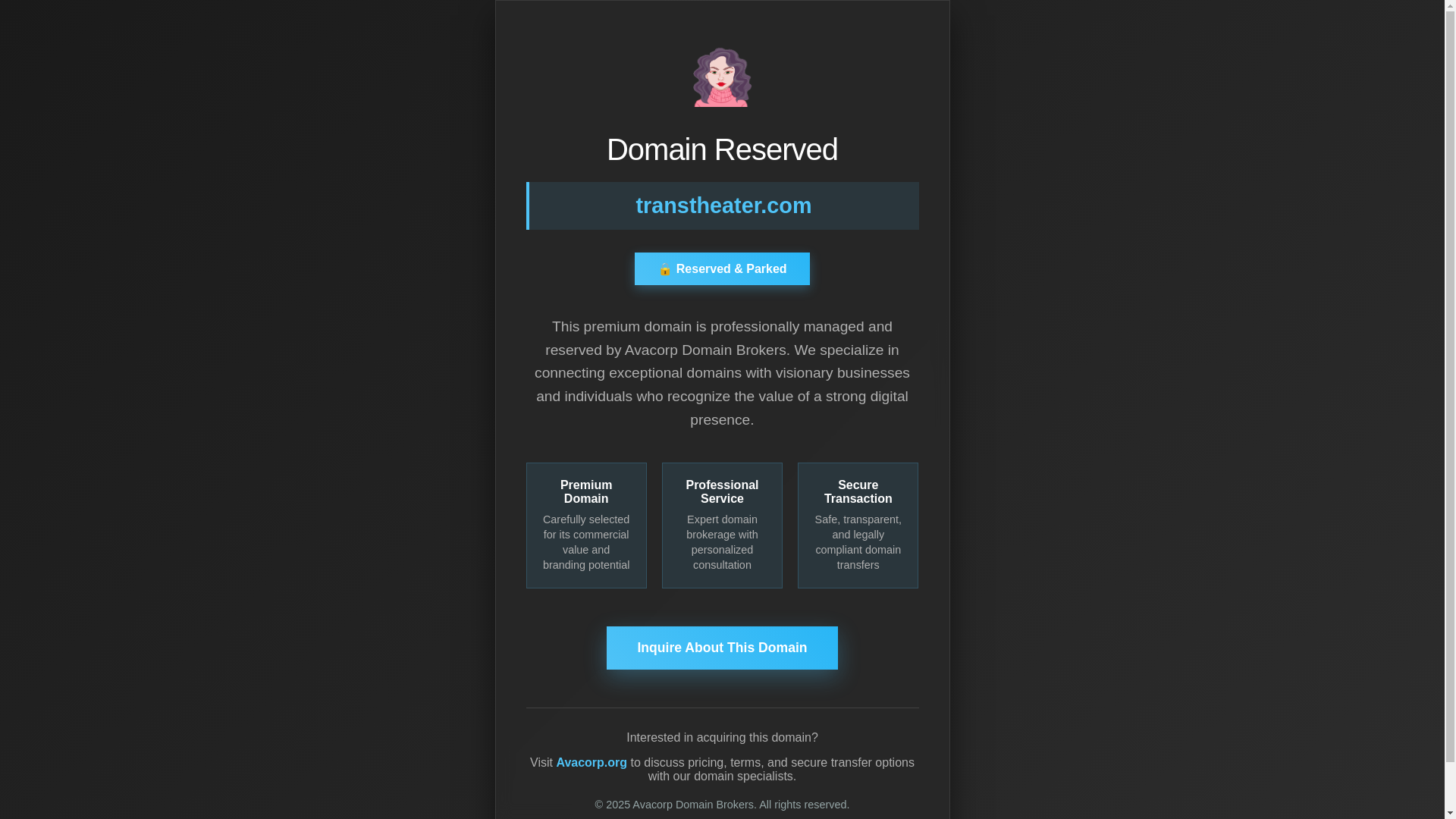 website screenshot of https://transtheater.com/