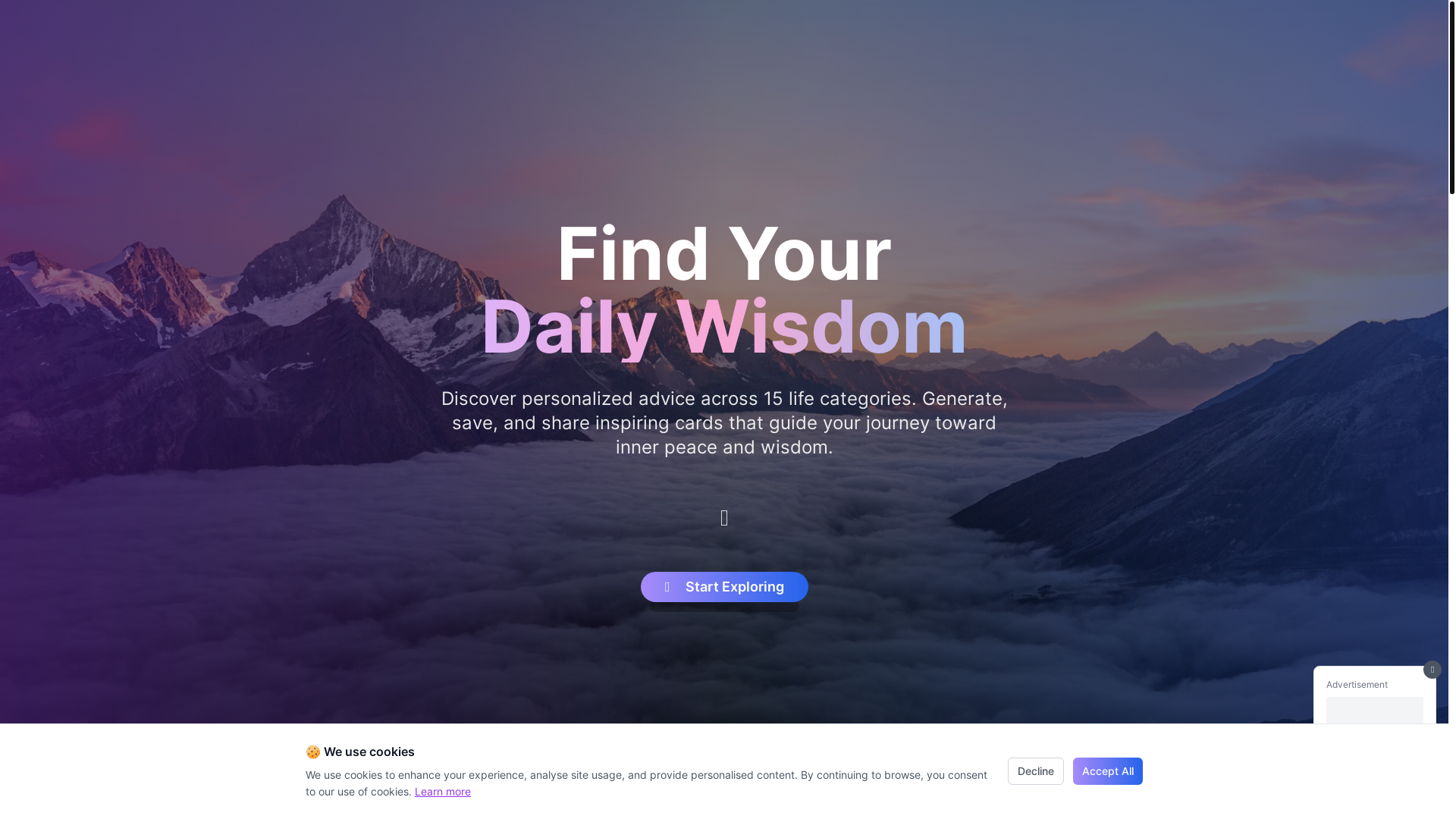website screenshot of https://theadviceportal.com/