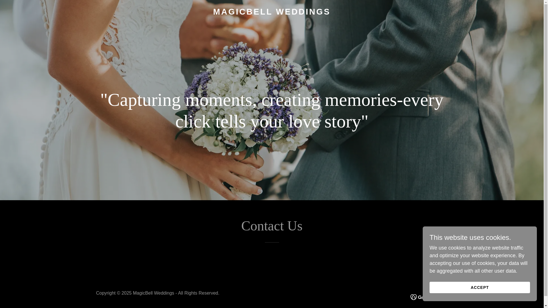 website screenshot of https://magicbellweddings.com/